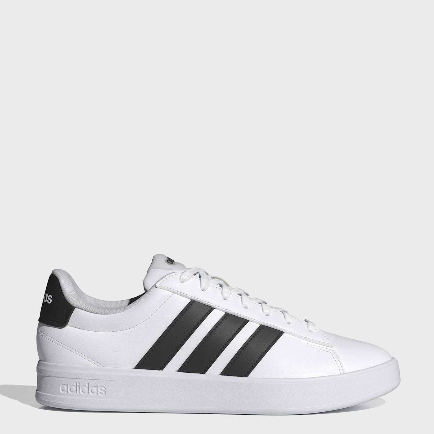 Adidas Men's Grand Court 3.0 Stripe Trainers - 12 - White/Black