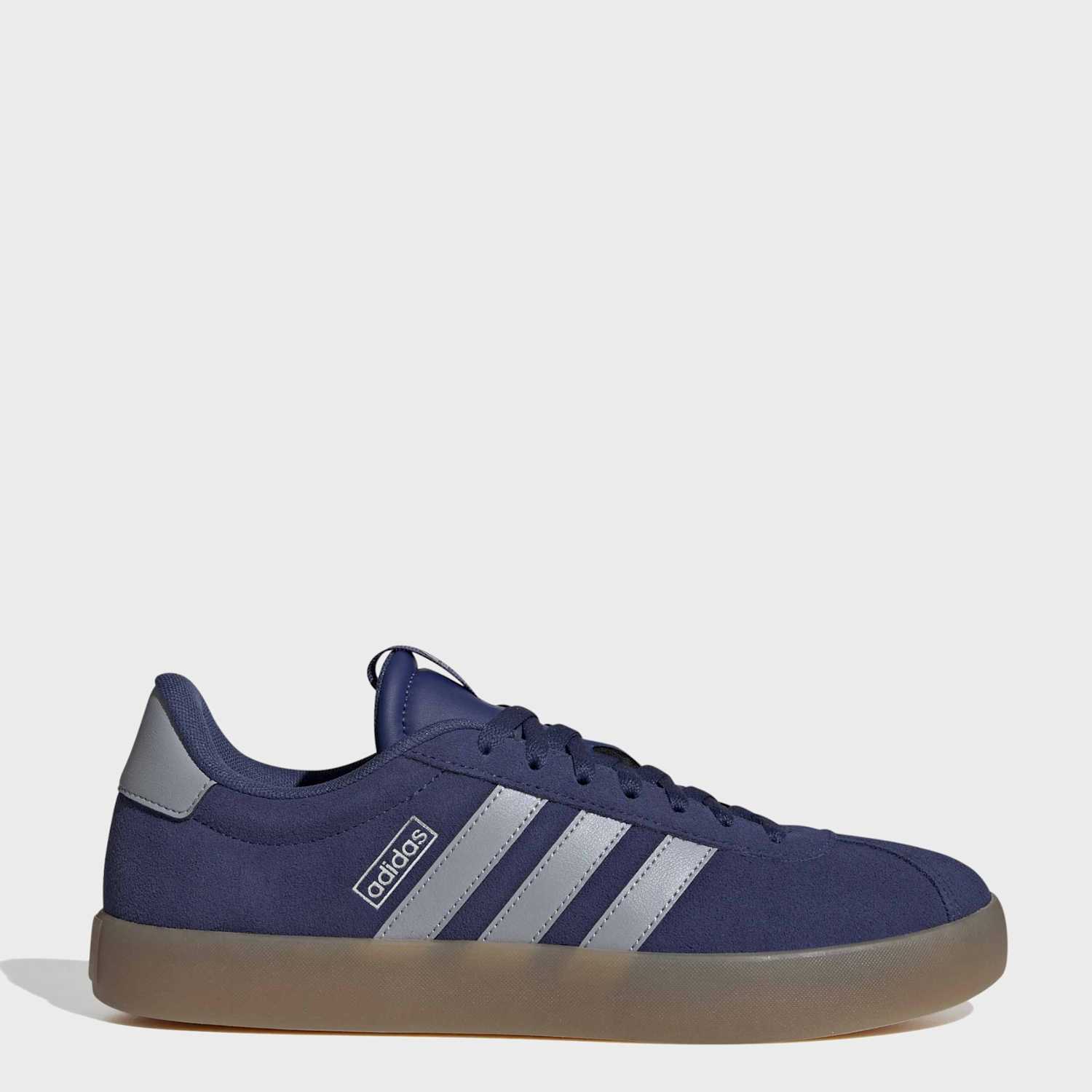 Adidas Men's VL Court 3.0 Leather Stripe Cupsole Trainers - 12 - Navy
