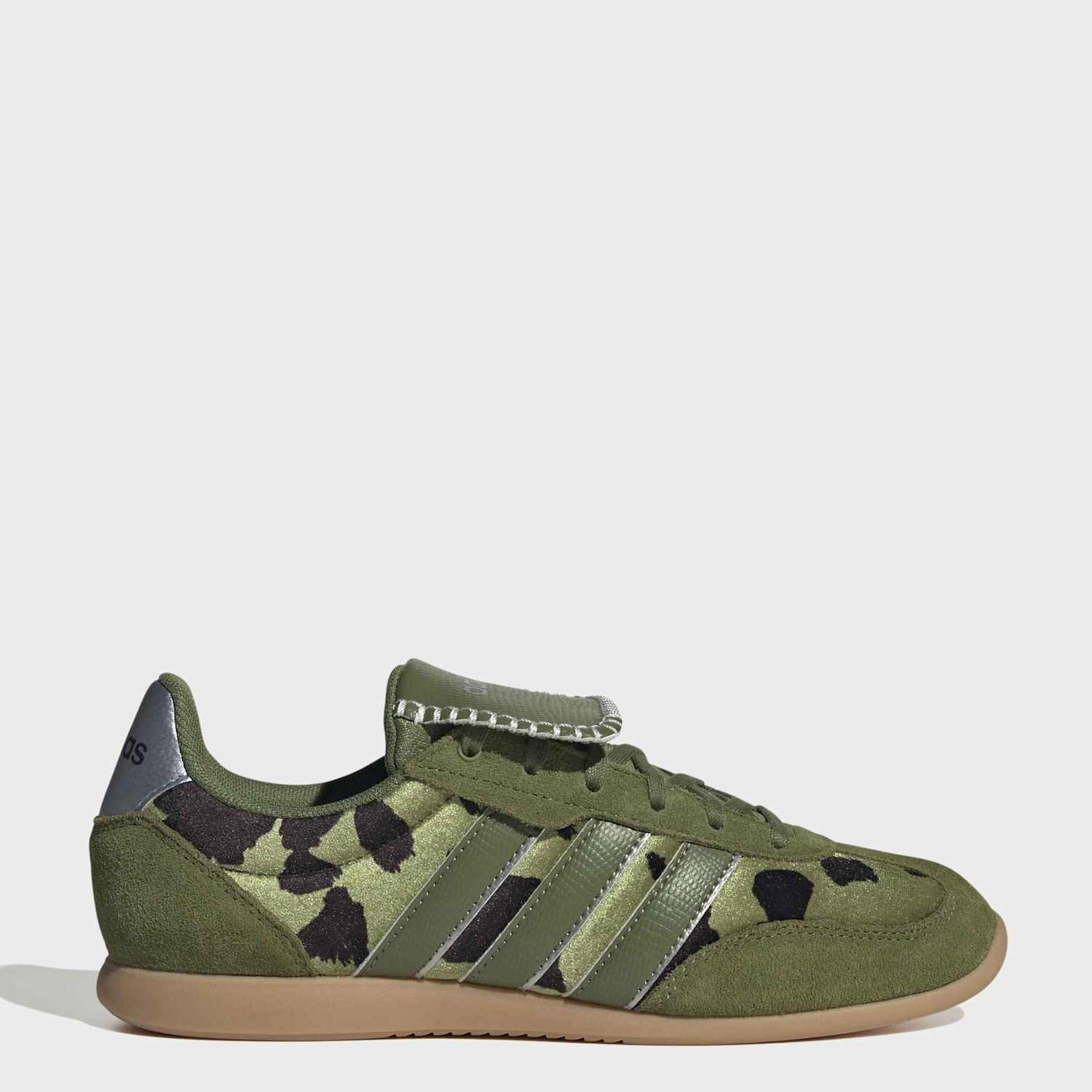 Adidas Women's Barreda Lo Leather Animal Print Trainers - 6 - Green Mix