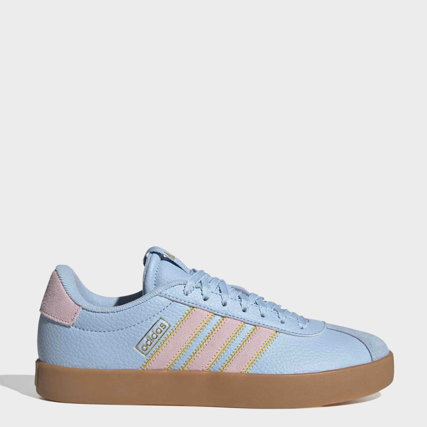 Adidas Women's VL Court 3.0 Stripe Cupsole Trainers - 5 - Pink Mix