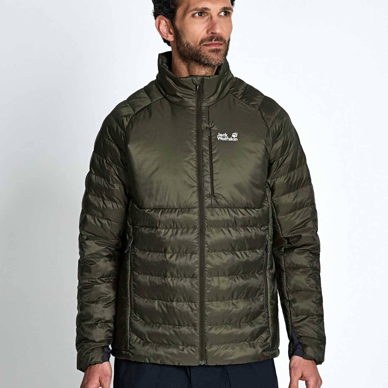 Jack Wolfskin Men's Routeburn Pro 2 Insulated Windproof Hiking Jacket - M - Dark Green