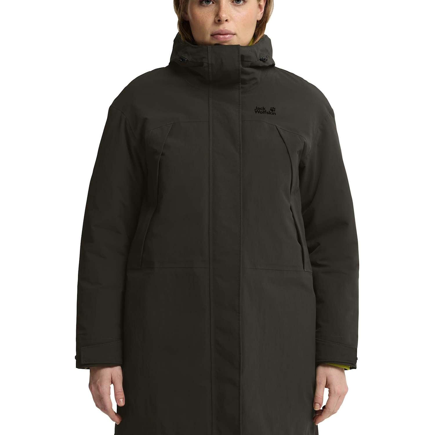 Jack Wolfskin Women's Ice Flare Hooded Longline Parka - Medium - Dark Green