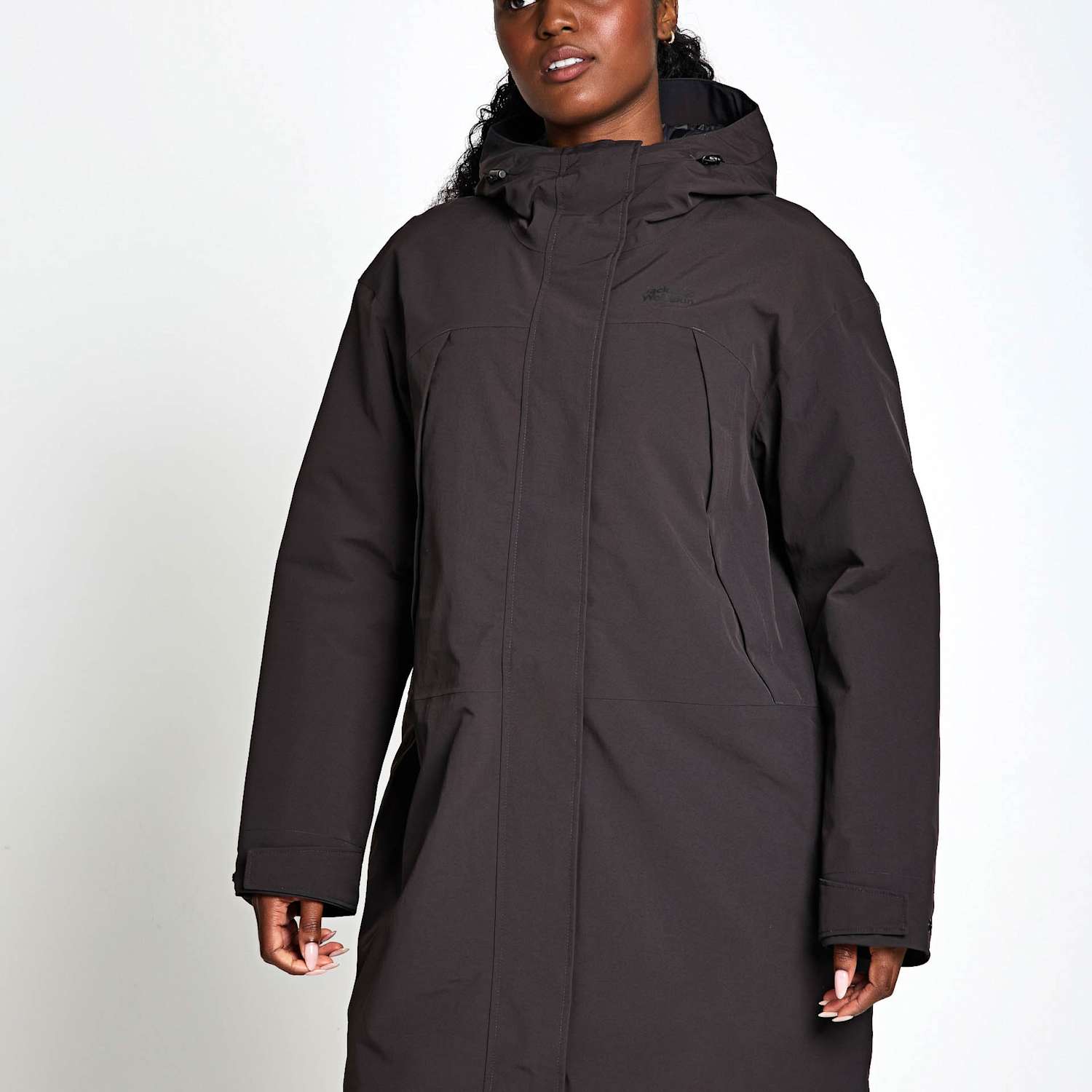 Jack Wolfskin Women's Ice Flare Hooded Longline Parka - Medium - Dark Grey