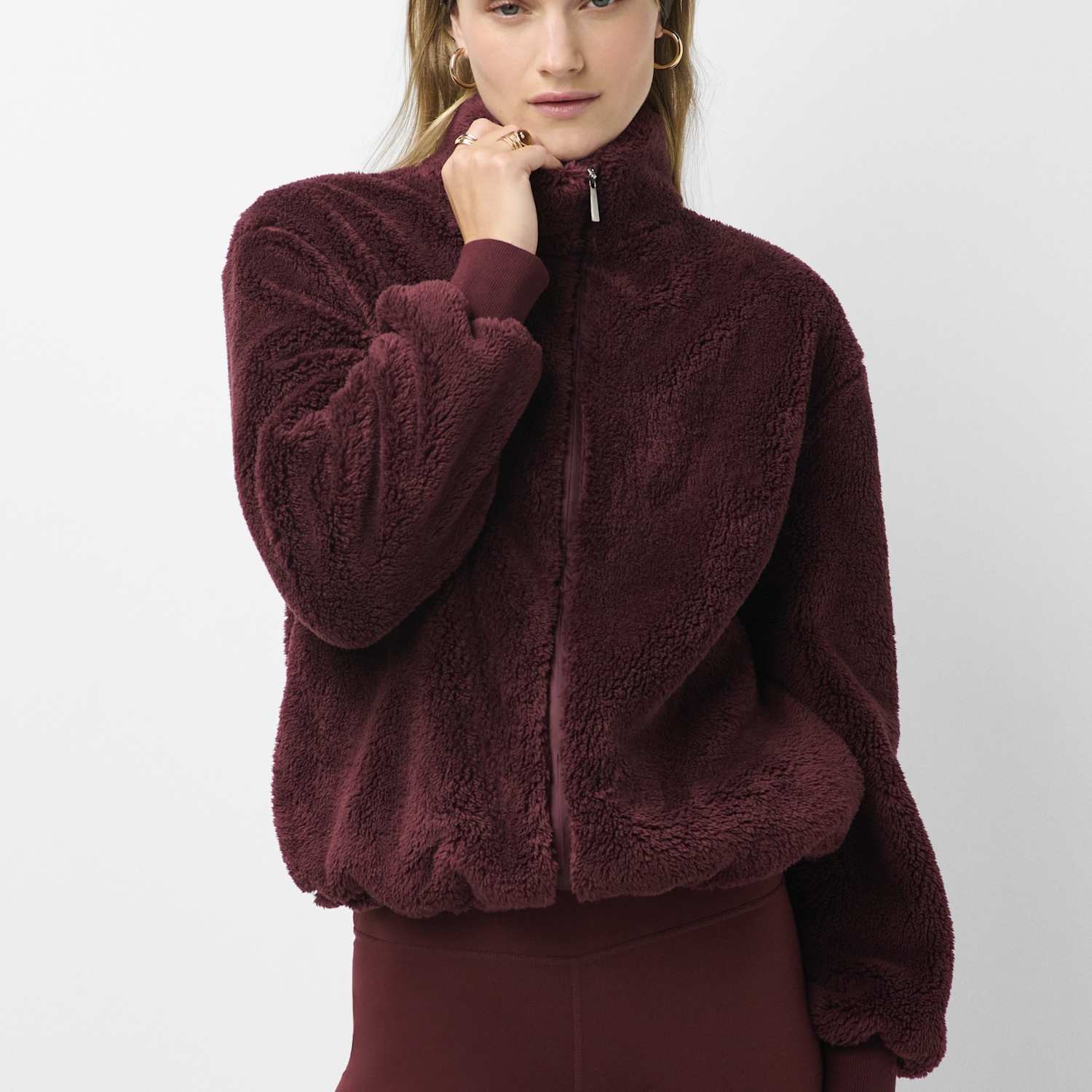 Sweaty Betty Women's Canyon Fleece Jacket - Extra Small - Burgundy