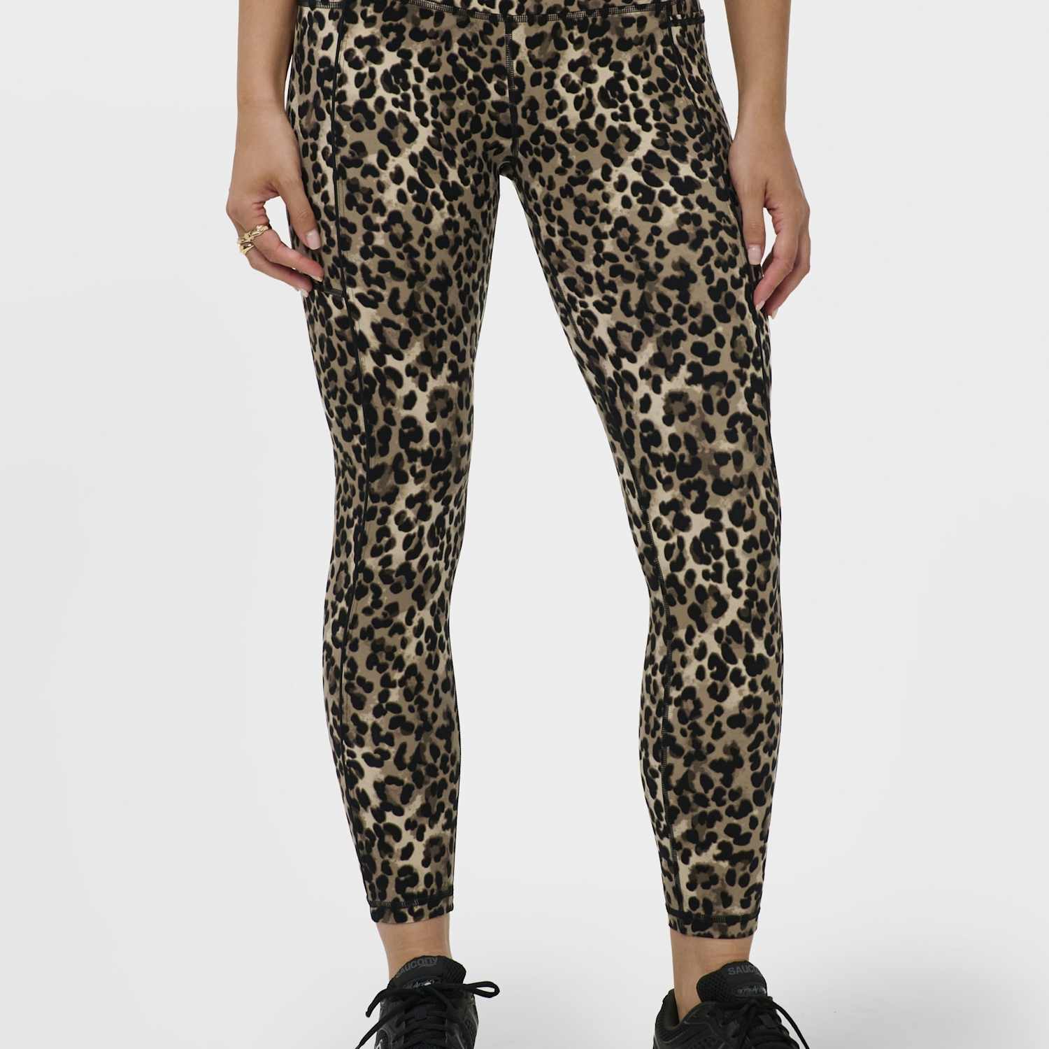 Sweaty Betty Women's Power Animal Print Piping 7/8 Leggings - Small - Brown Mix