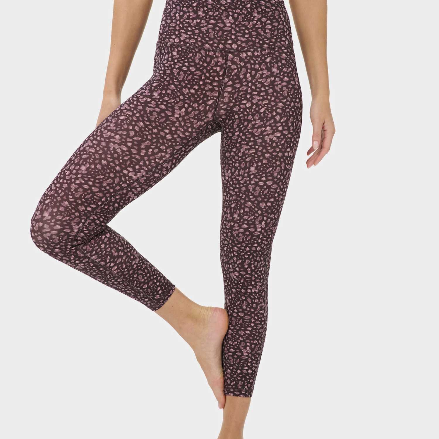Sweaty Betty Women's Ultimate Studio Animal 7/8 Yoga Leggings - Small - Brown Mix