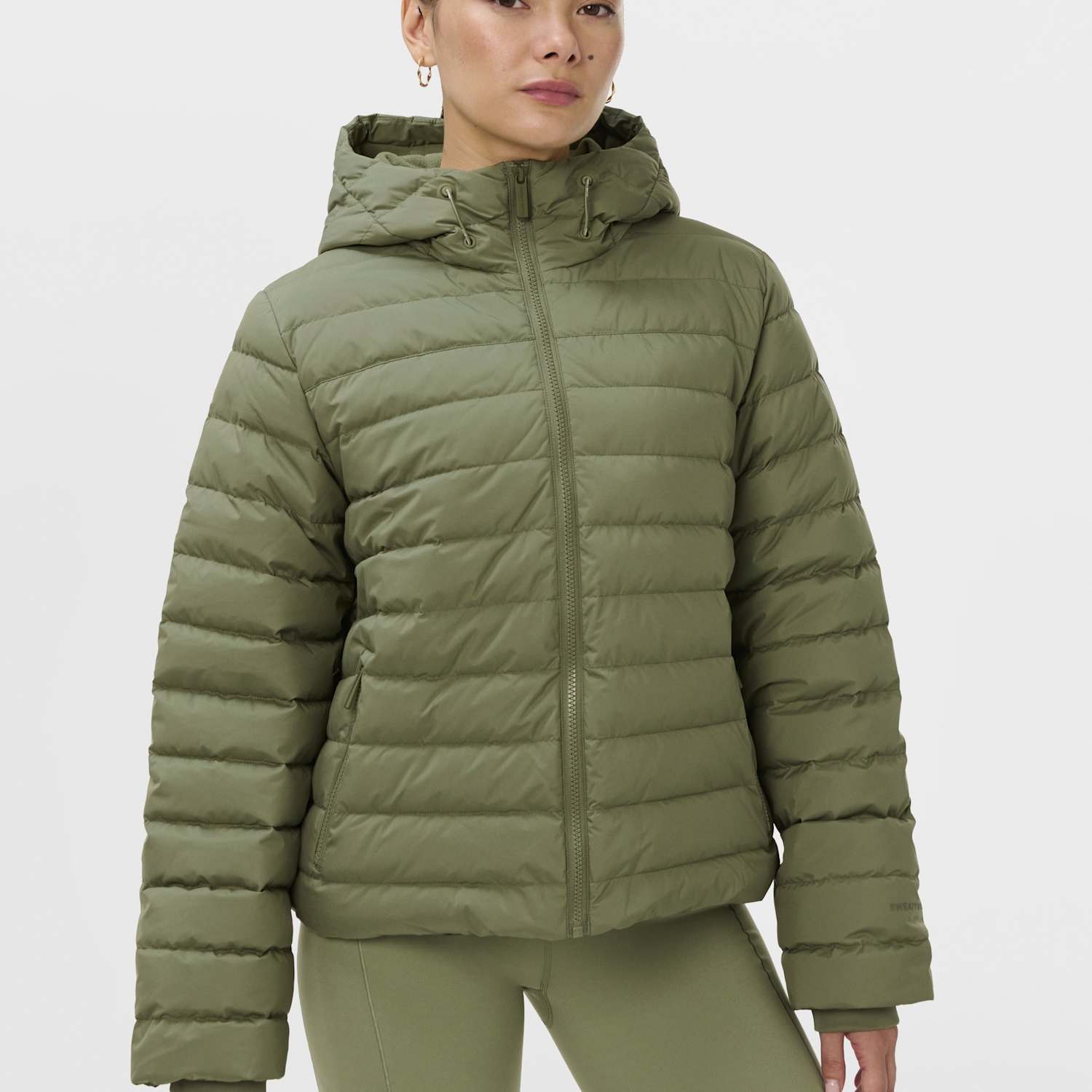 Sweaty Betty Women's Nimbus Lightweight Puffer Jacket - Small - Dark Khaki