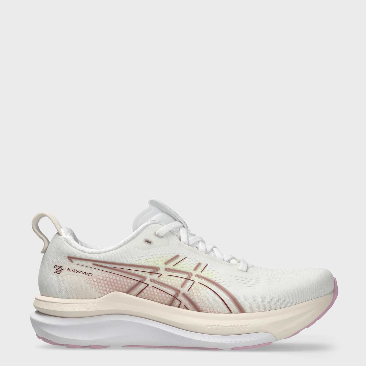 Asics Women's Gel-Kayano 33 Mesh Running Trainers - 5½ - White Mix