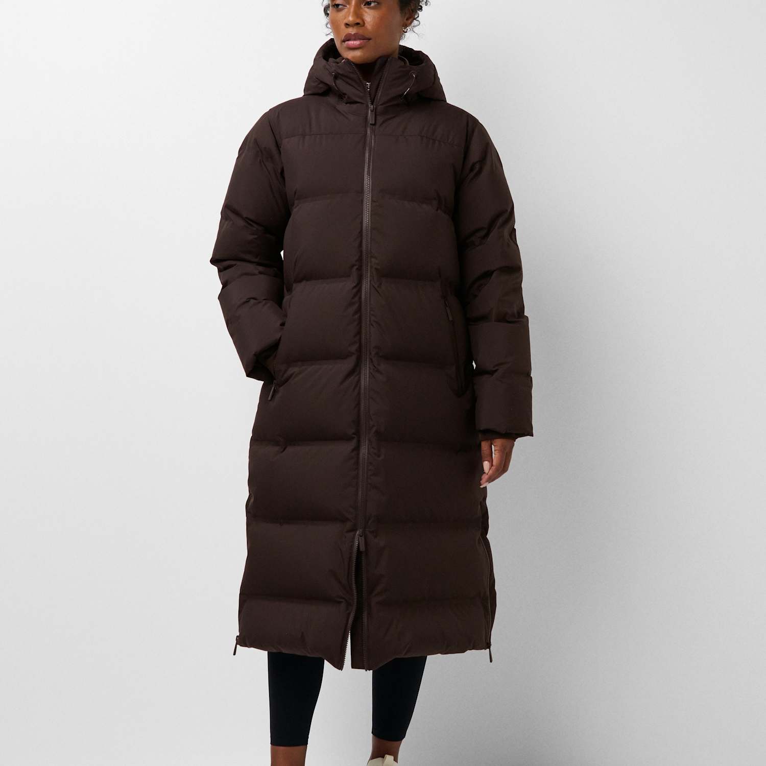 Sweaty Betty Women's Nimbus Longline Waterproof Puffer - Large - Dark Brown