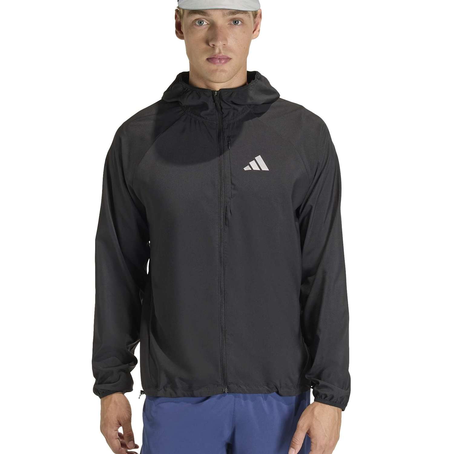 Adidas Men's Lightweight Running Essentials Jacket - XL - Black
