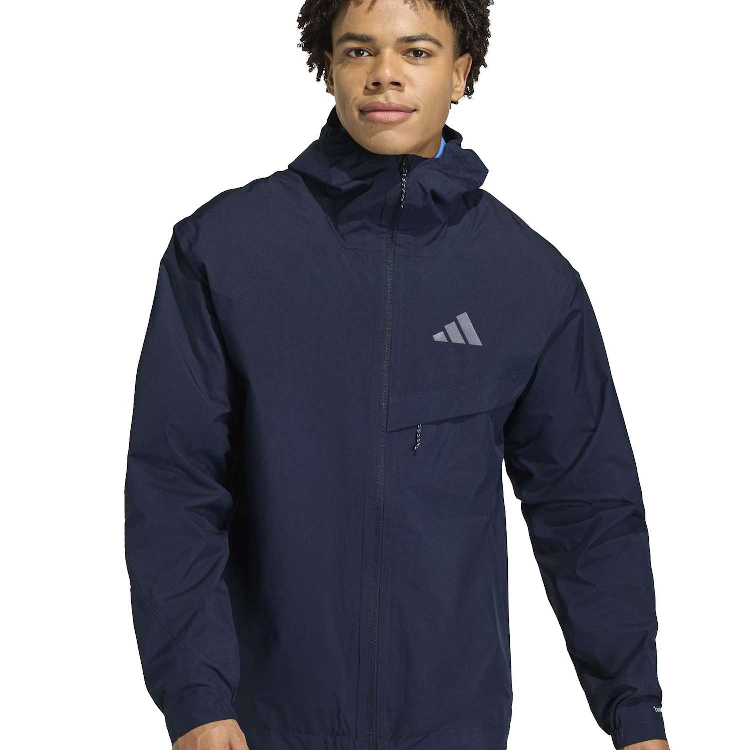 Adidas Men's Terrex Climaproof Zip Rain Jacket - 2XL - Dark Navy