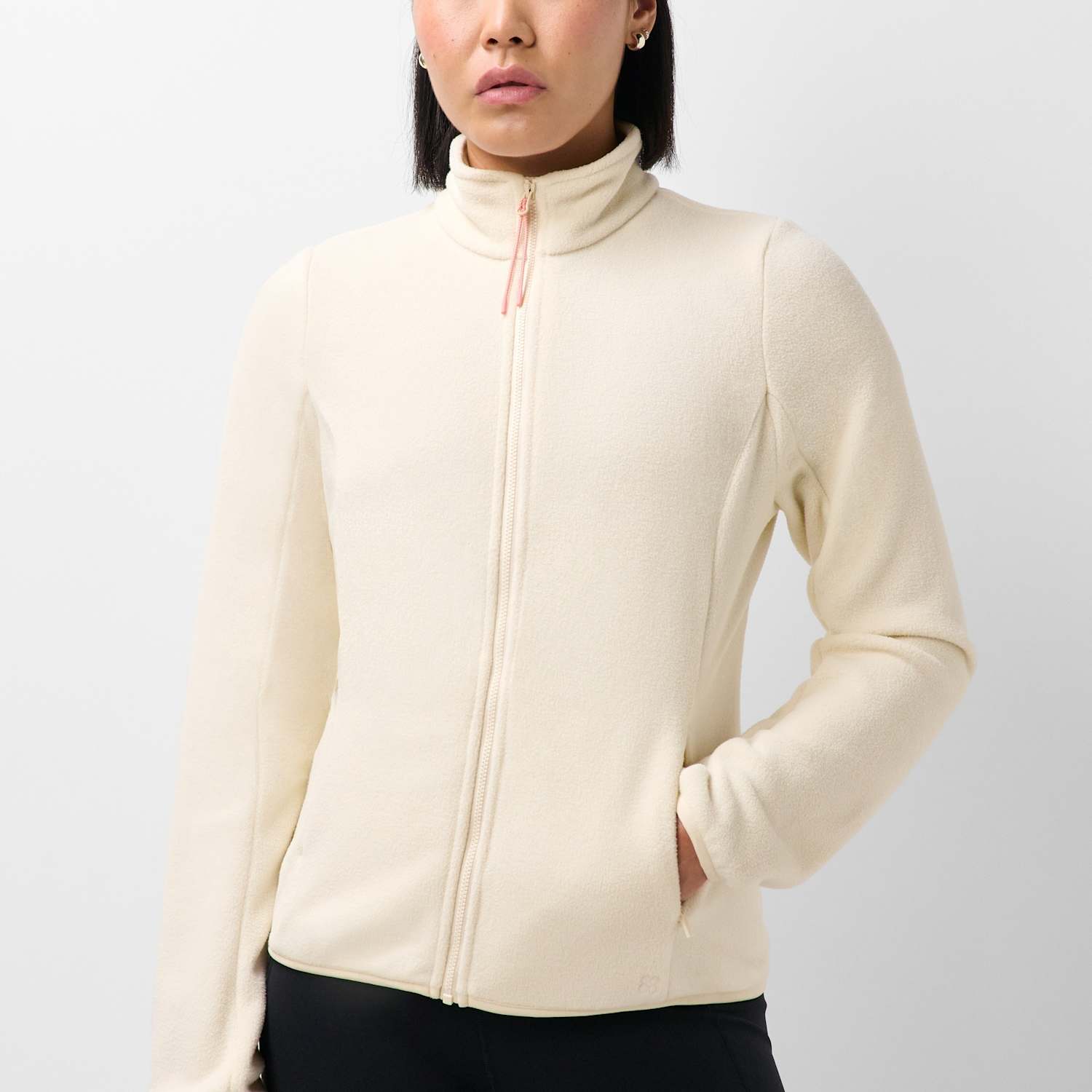 Sweaty Betty Women's Evergreen Zip Up Funnel Neck Sports Fleece - Large - Stone