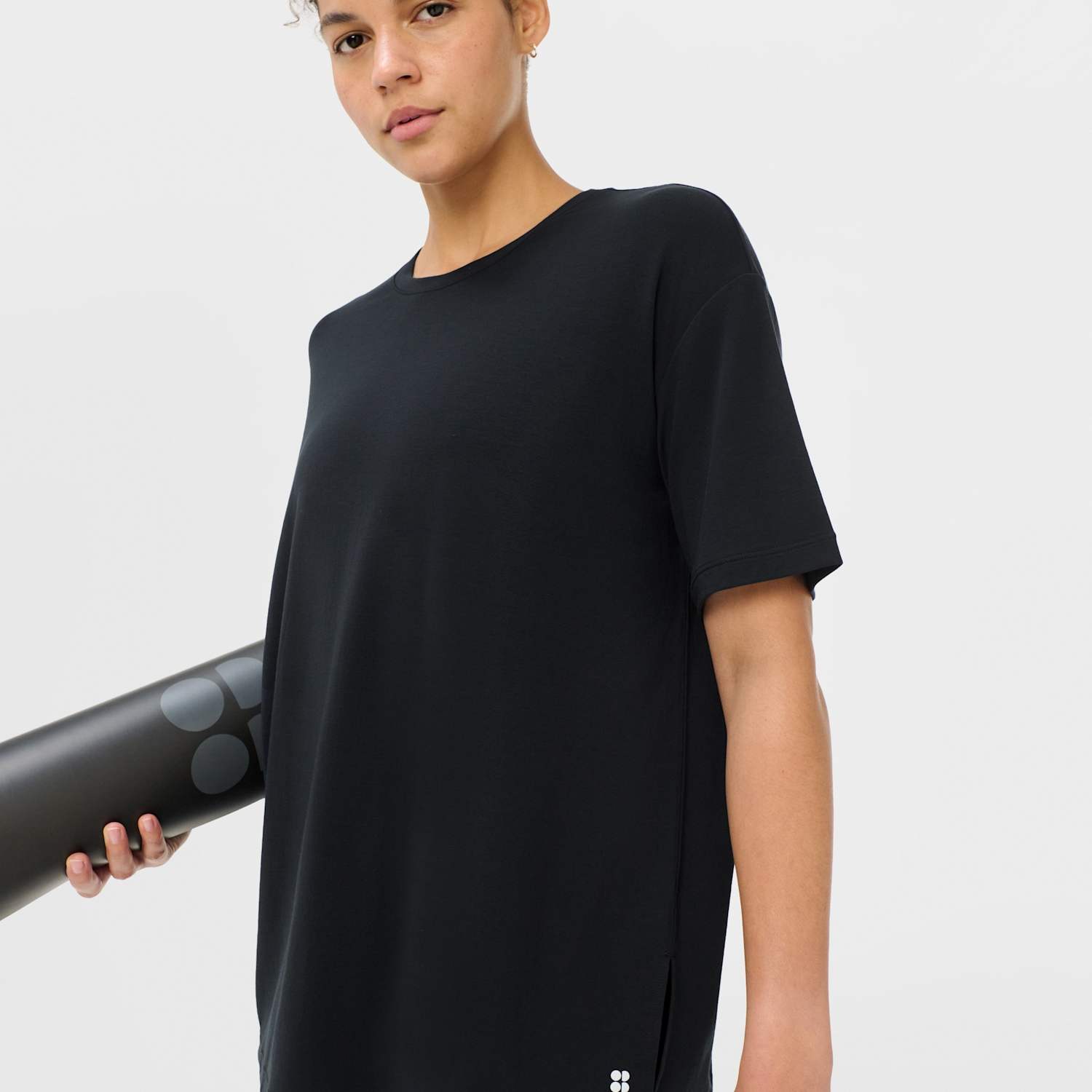 Sweaty Betty Women's Soft Flow Studio Longline Tshirt - Small - Black