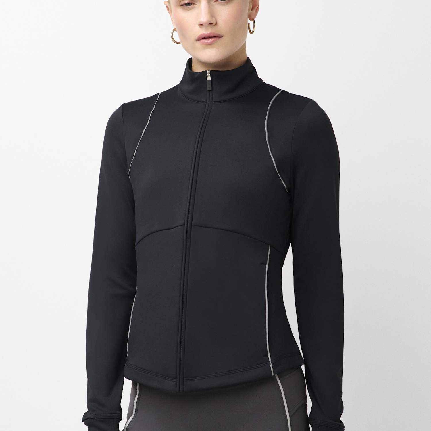 Sweaty Betty Women's Therma Run Reflective Zip Running Top - Large - Black