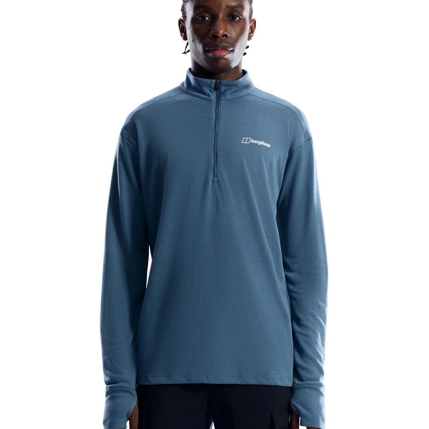 Berghaus Men's Ivyhill Long Sleeve Half Zip Top - XL - Dark Blue