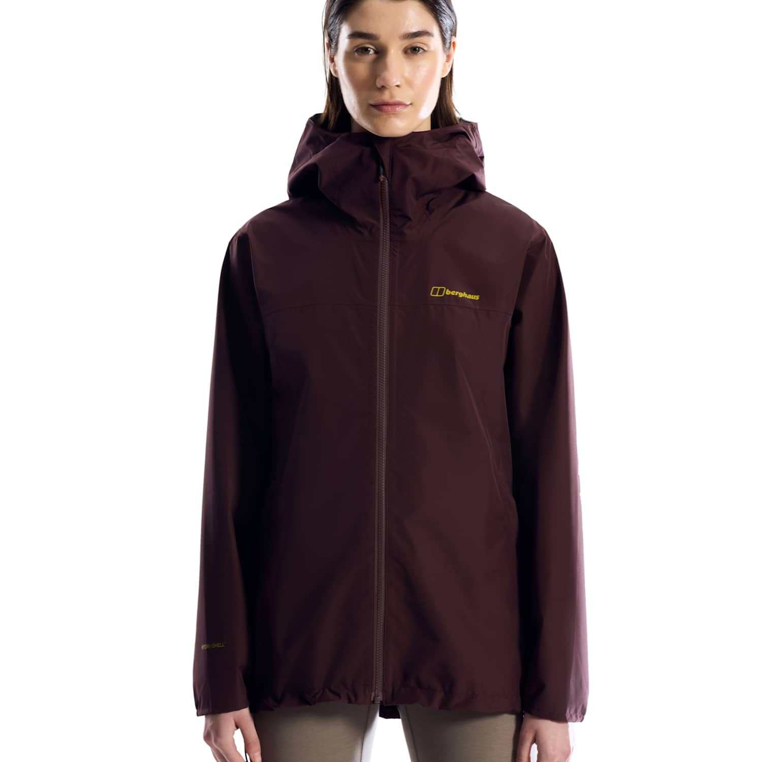 Berghaus Women's Deluge Pro Waterproof Zip Up Hooded Jacket - 12 - Burgundy