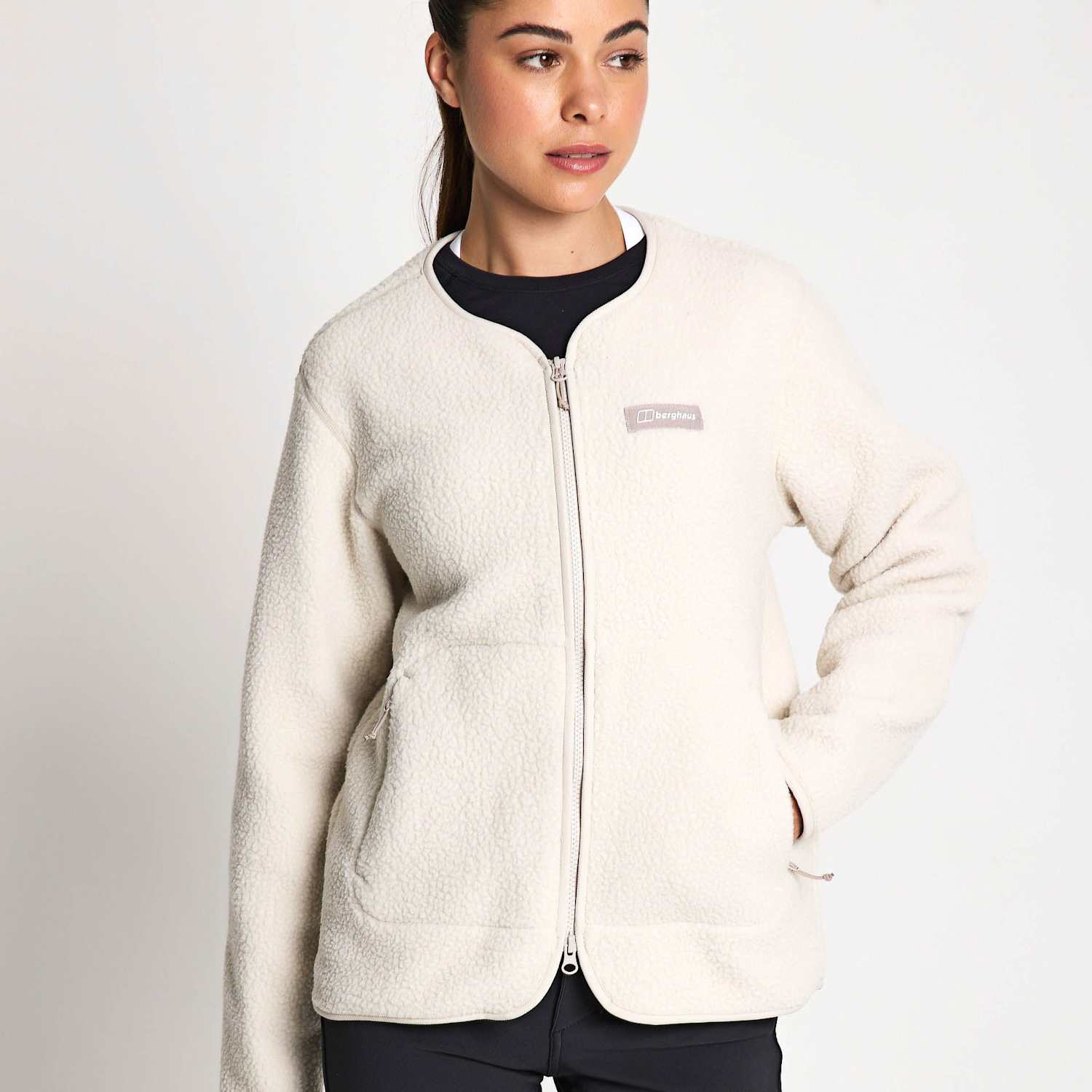 Berghaus Women's Hanby Fleece Zip Up Jacket - 14 - Stone