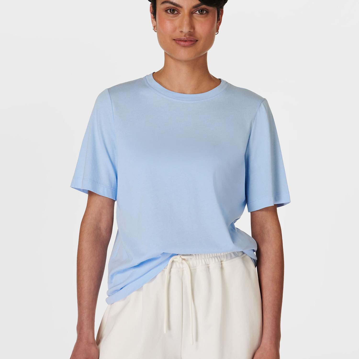 Sweaty Betty Women's Essential Cotton Rich Crew Neck T-Shirt - Small - Duck Egg