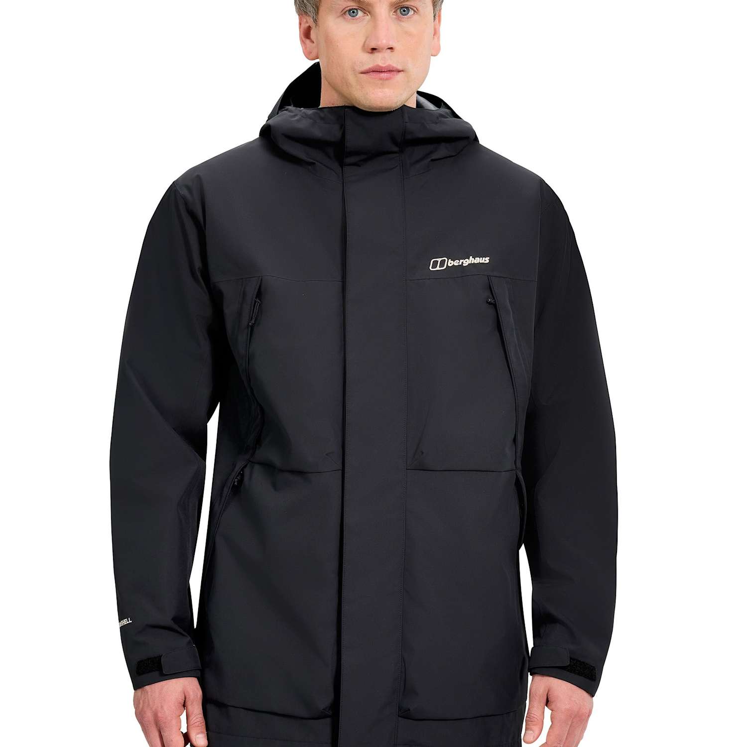 Berghaus Men's Waterproof Hooded Parka Jacket - L - Black