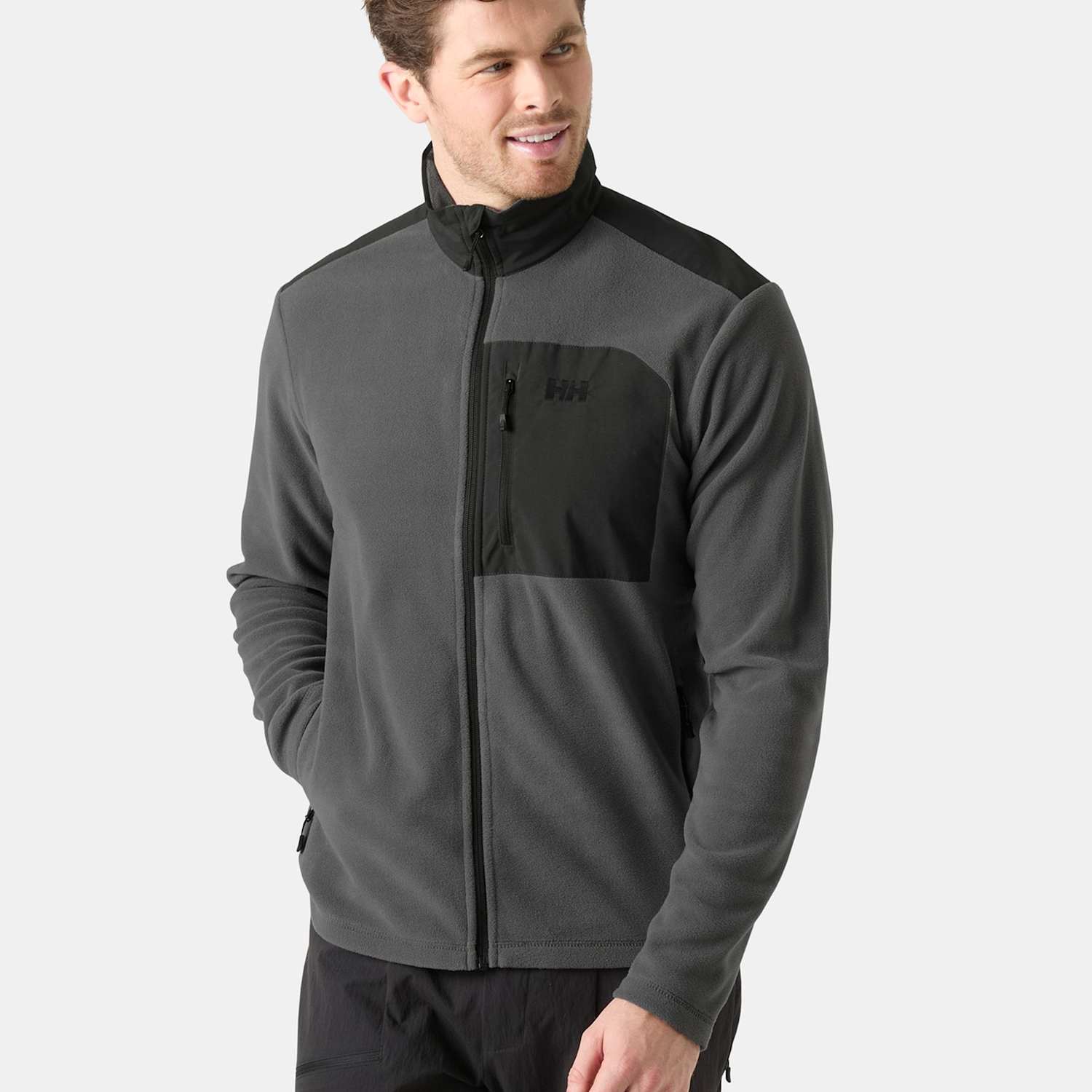 Helly Hansen Men's Daybreaker Quick Dry Microfleece Jacket - L - Grey Mix - Available at M&S