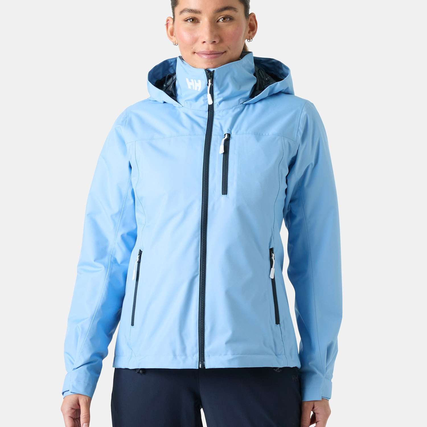 Helly Hansen Women's Crew Hooded Waterproof Sailing Jacket - Extra Large - Blue - Available at M&S