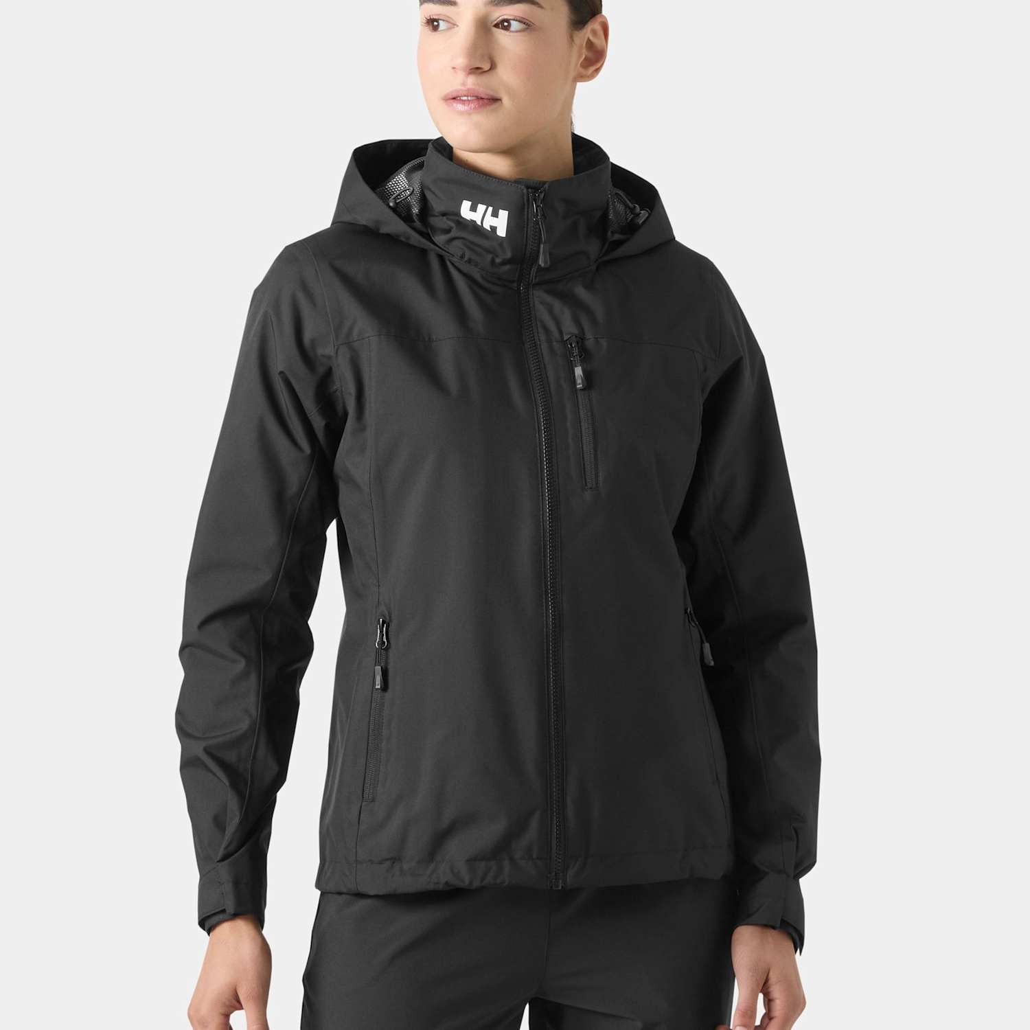 Helly Hansen Women's Crew Hooded Waterproof Sailing Jacket - Extra Large - Black - Available at M&S