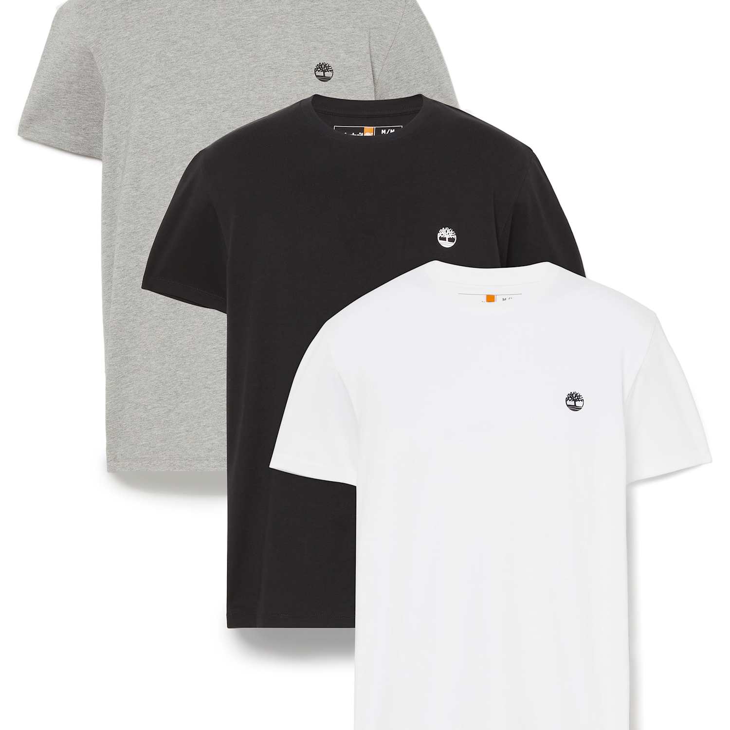Timberland Men's 3 Pack Slim Fit Pure Cotton T-Shirt - 2XL - Multi