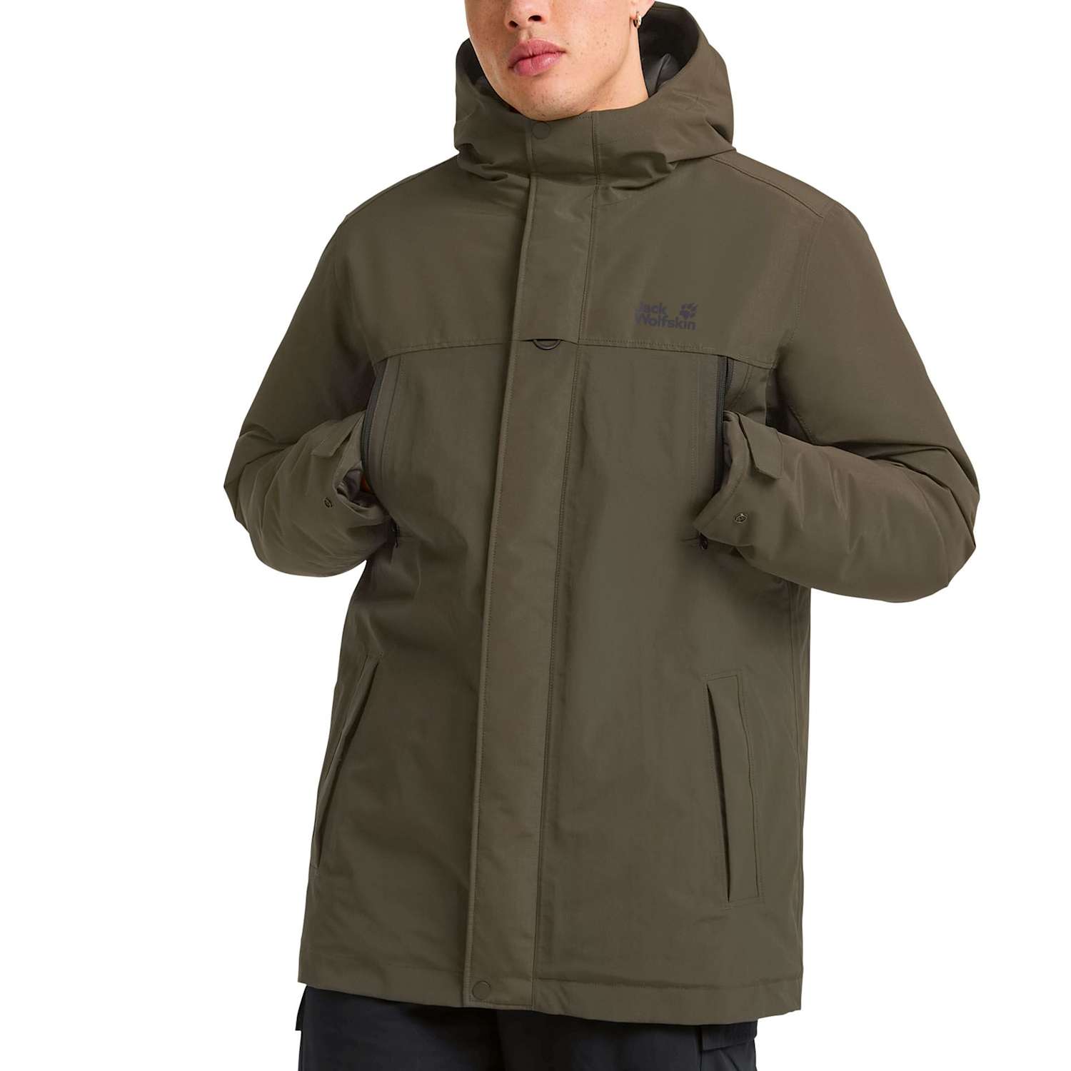 Jack Wolfskin Men's Canyon Shield Waterproof Parka Jacket - XL - Dark Khaki