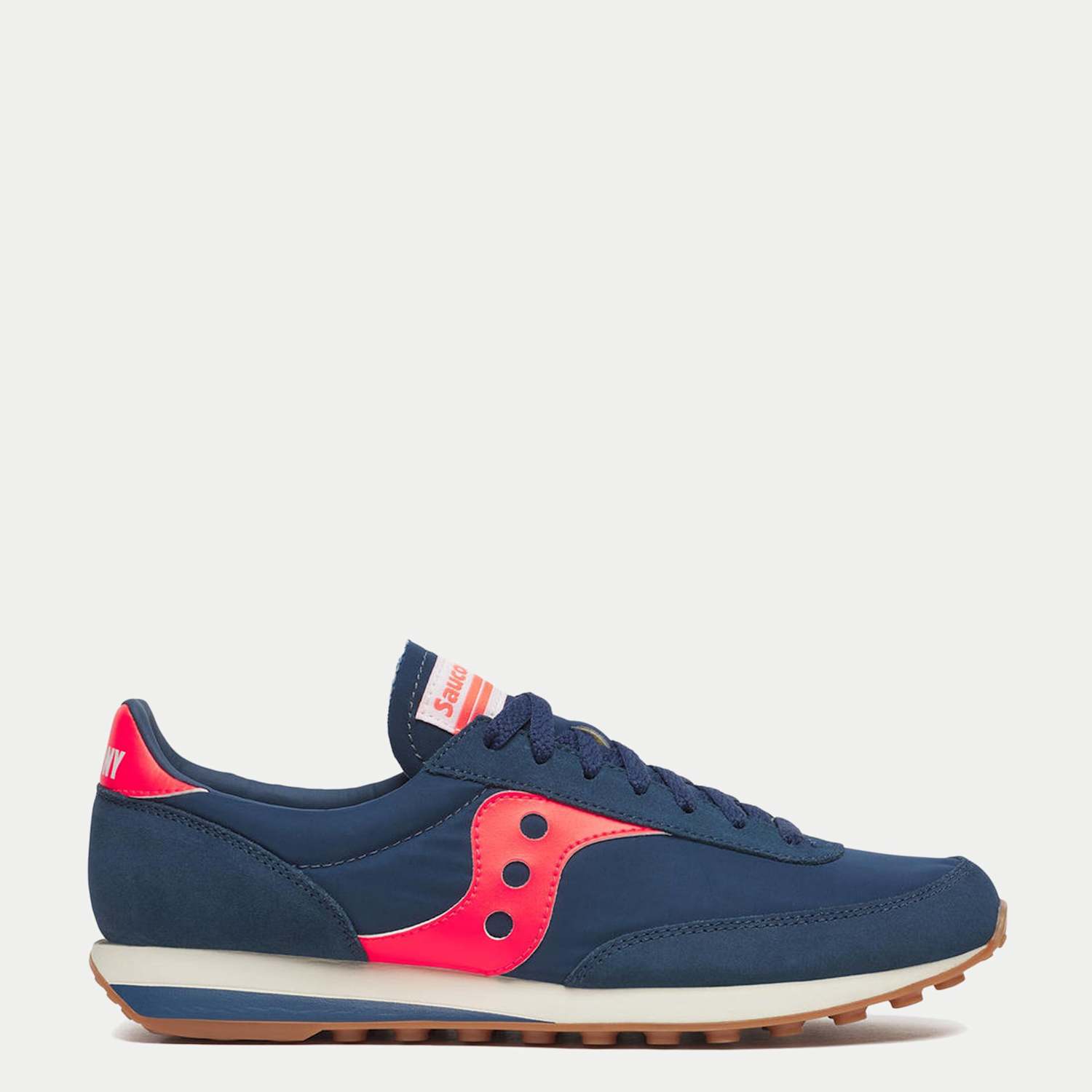 Saucony Men's Trainer 80 Regular Fit Leather Trainers - 4 - Navy Mix