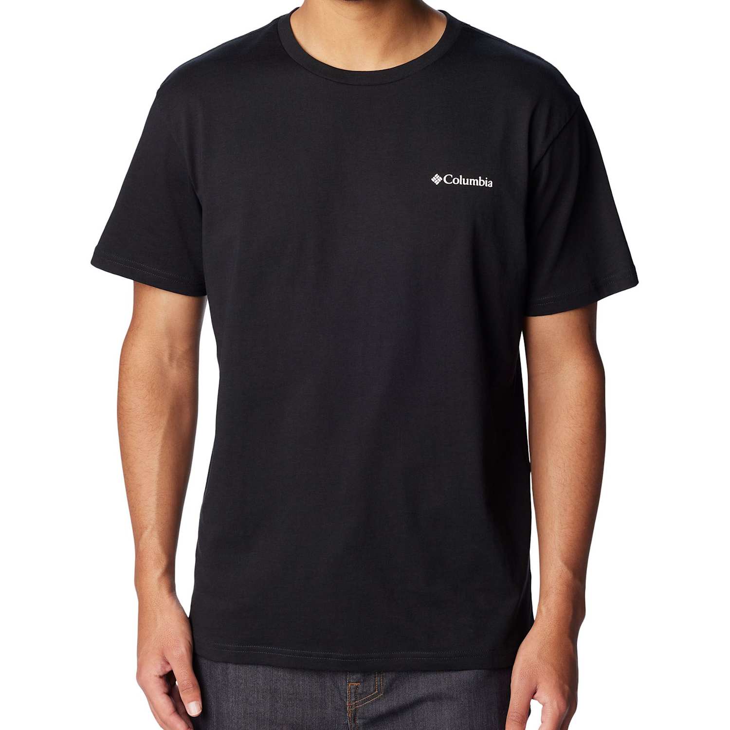 Columbia Men's Basic Logo Short Sleeve Tshirt - S - Black/Black