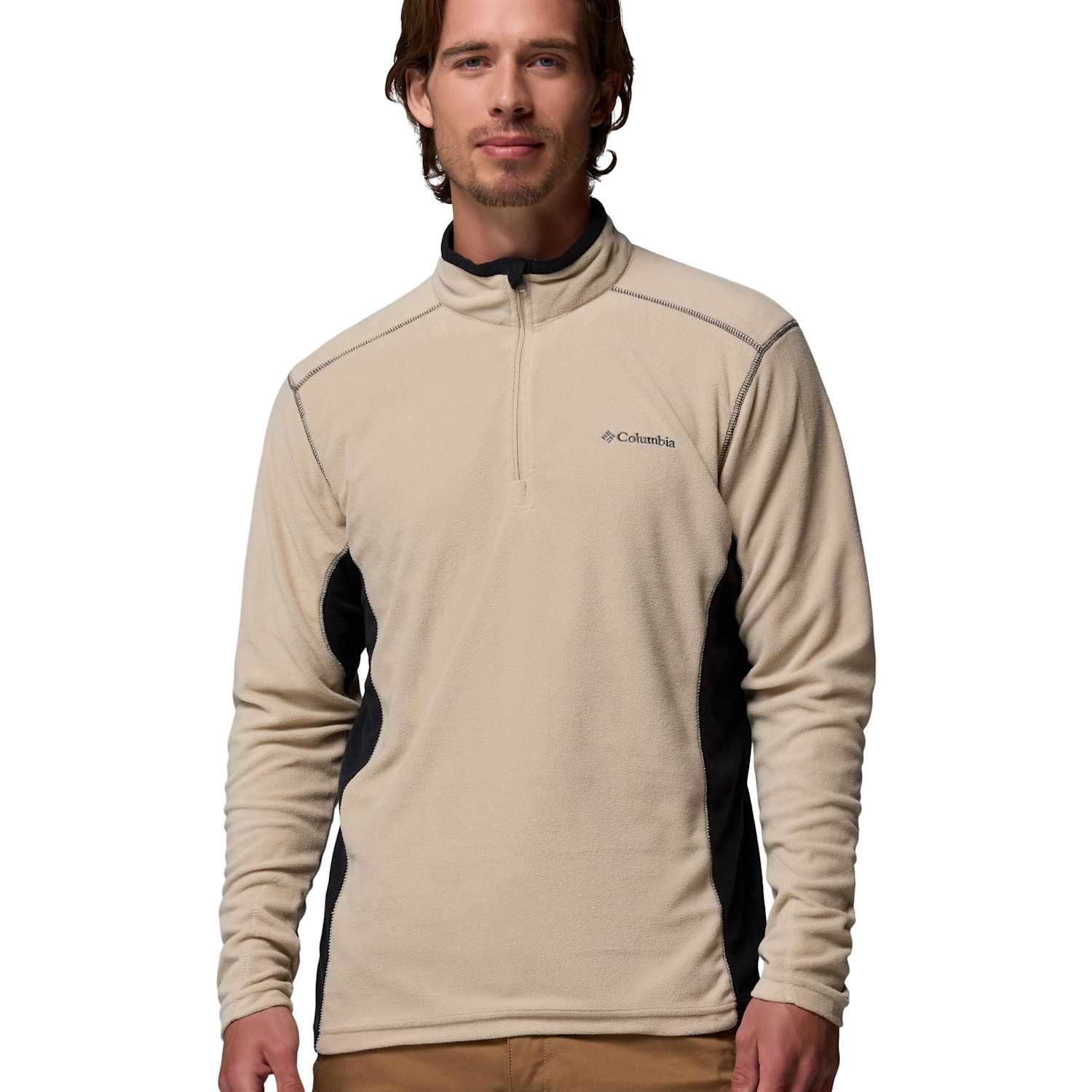Columbia Men's Klamath Range II Fleece Half Zip - L - Stone