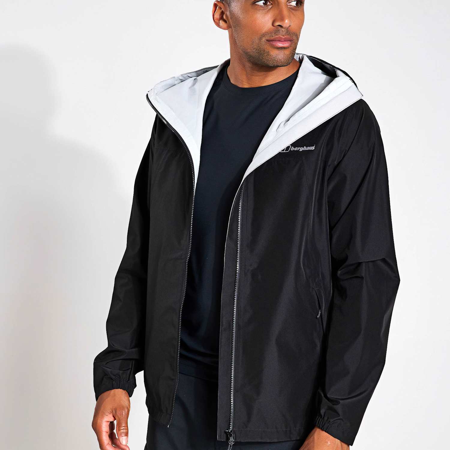 Berghaus Men's Deluge Pro 3.0 Waterproof Hooded Anorak - 2XL - Black