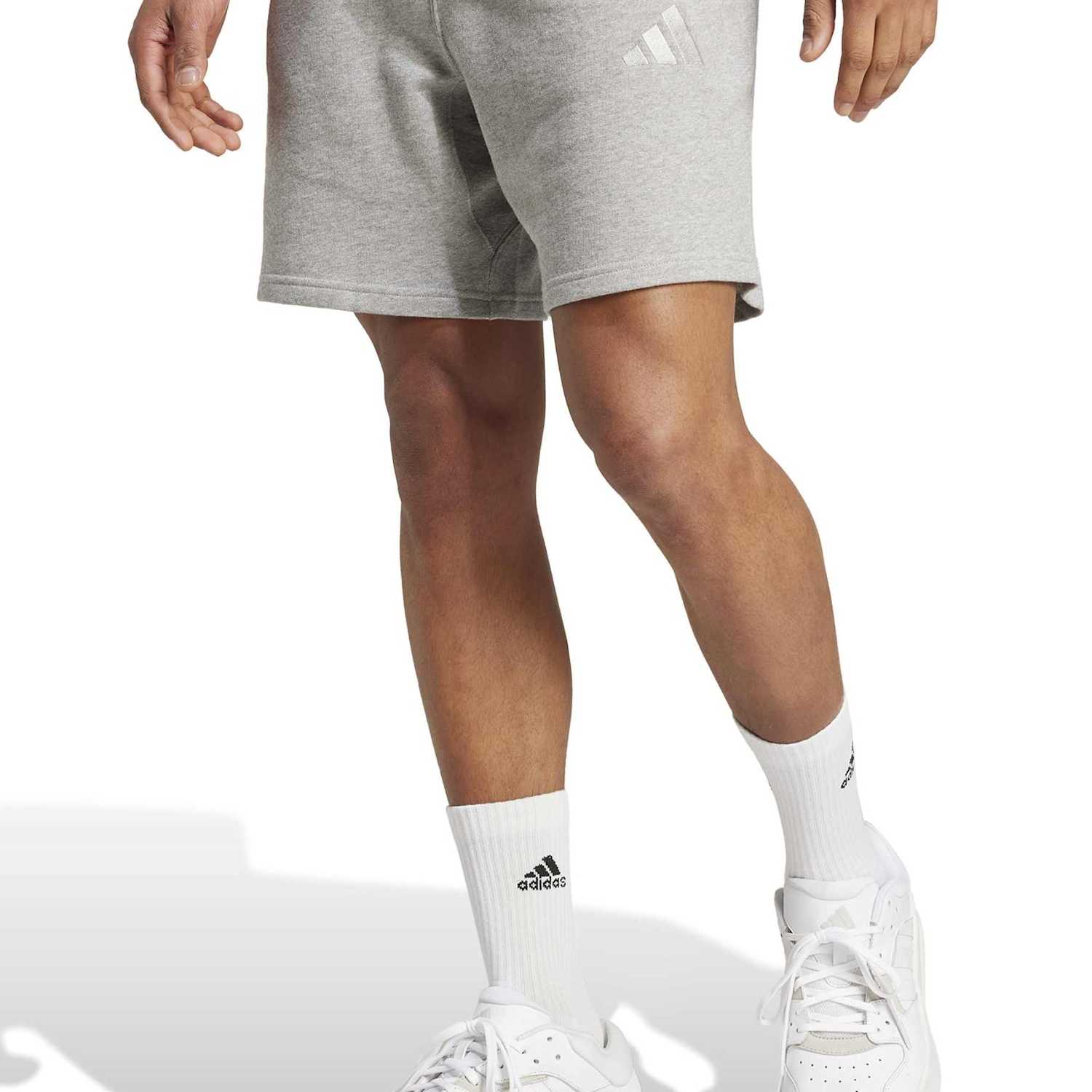 Adidas Men's All Szn Pure Cotton French Terry Shorts - 2XL - Grey Marl