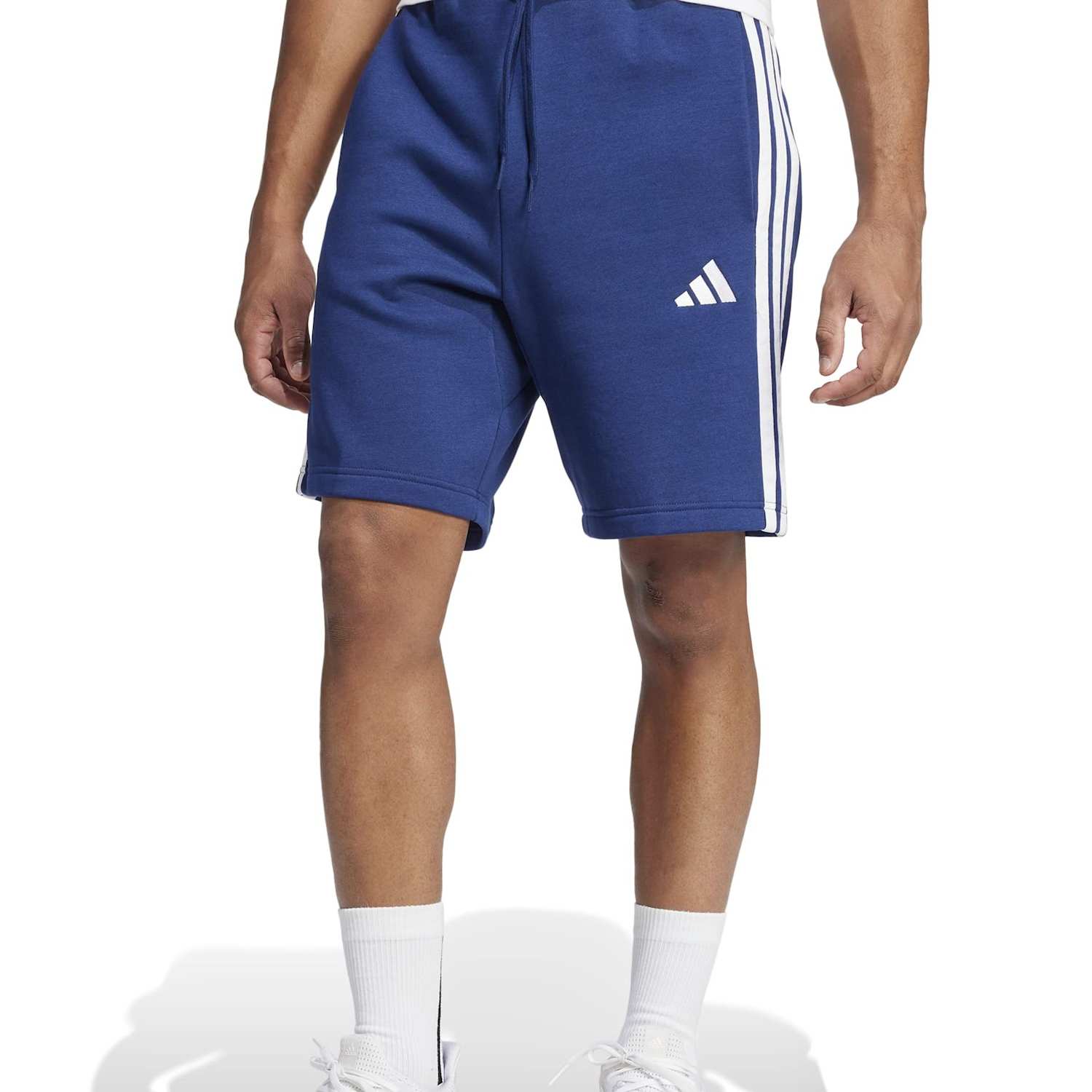 Adidas Men's Essentials Cotton Rich Fleece Shorts - L - Dark Blue