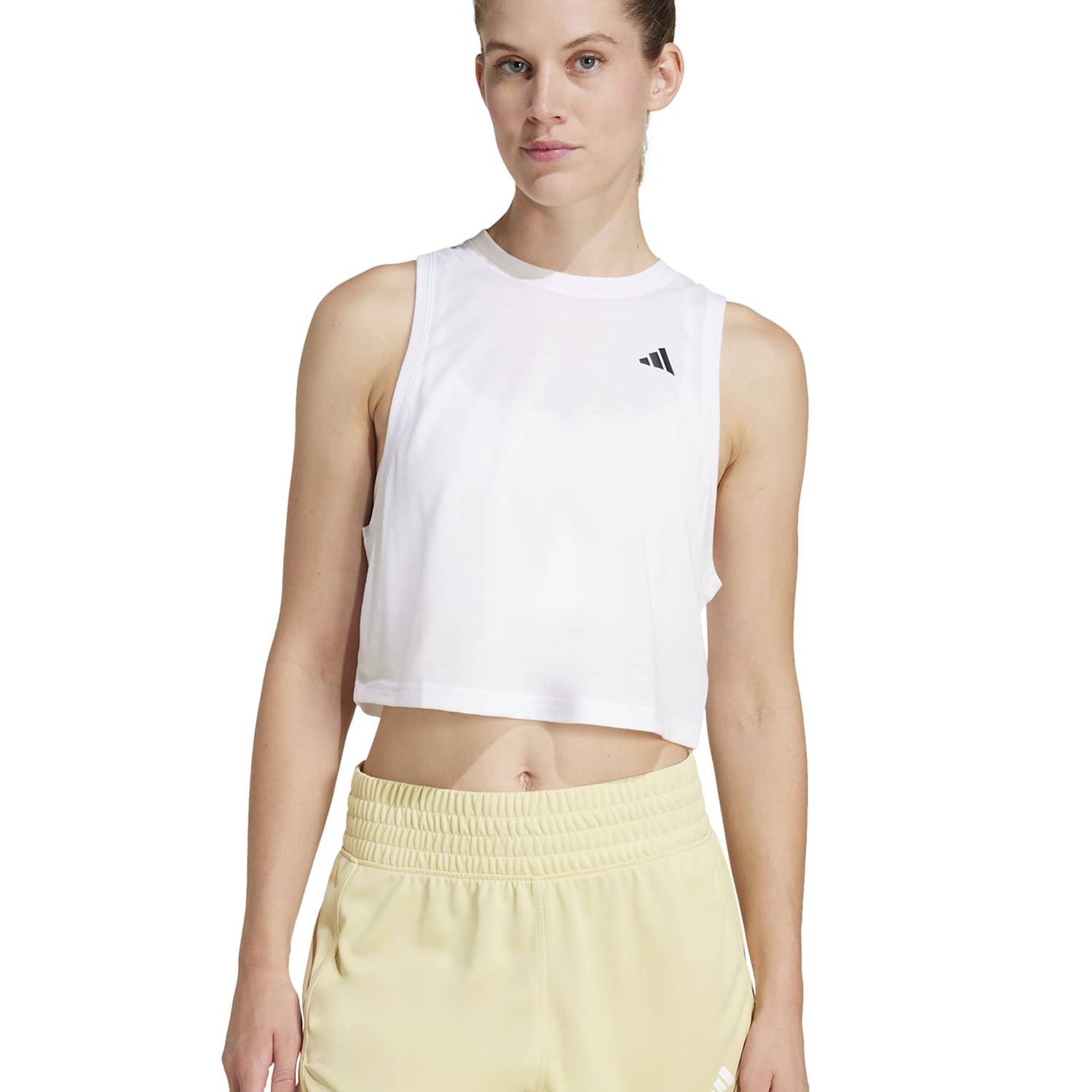 Adidas Women's Train Essentials Crew Neck Boxy Vest Top - Small - White