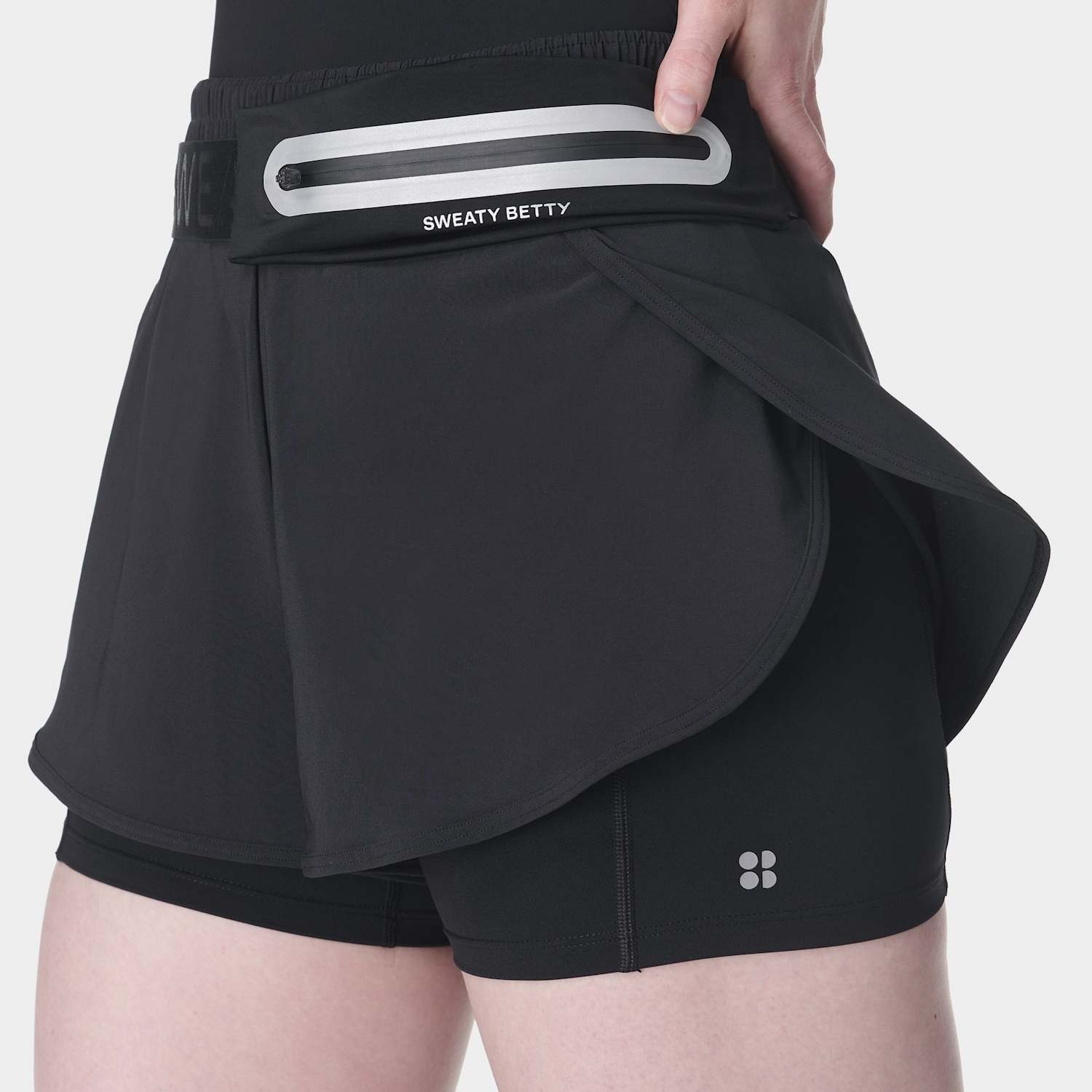 Sweaty Betty Women's Get Set 2 in 1 Gym Shorts - Large - Black