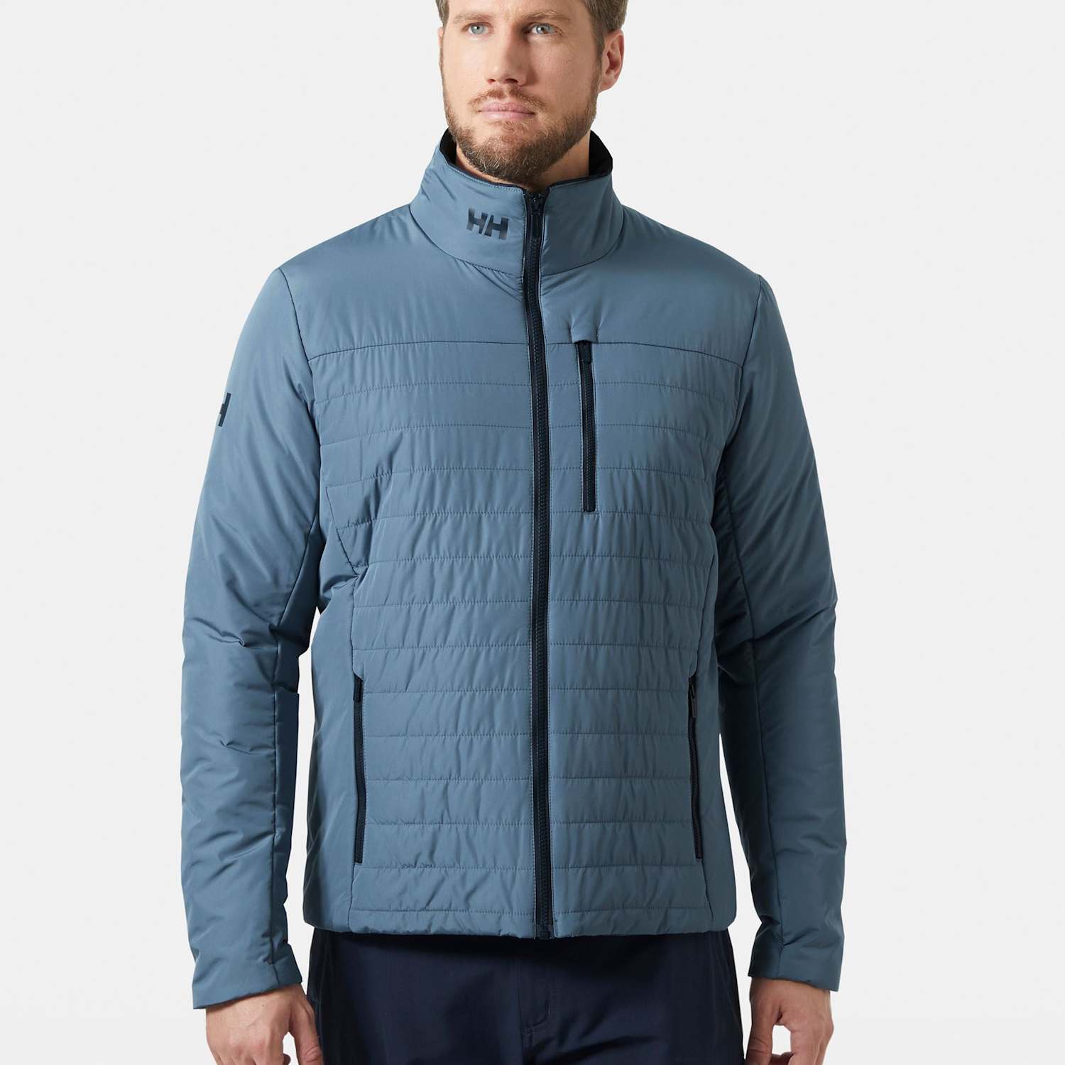 Helly Hansen Men's Crew Insulator Padded Puffer Jacket - L - Light Blue - Available at M&S