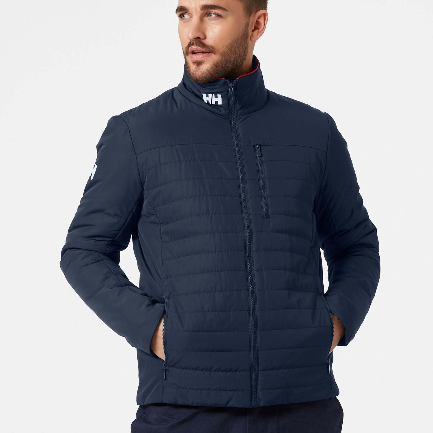 Helly Hansen Men's Crew Insulator Padded Puffer Jacket - XL - Navy - Available at M&S