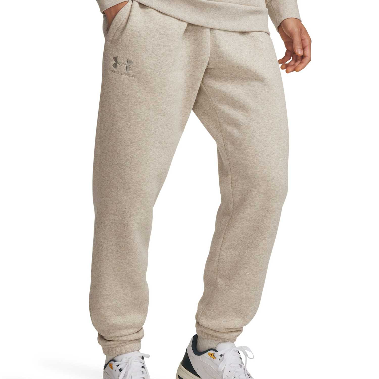 Under Armour Men's Icon Cotton Rich Fleece Joggers - L - Taupe