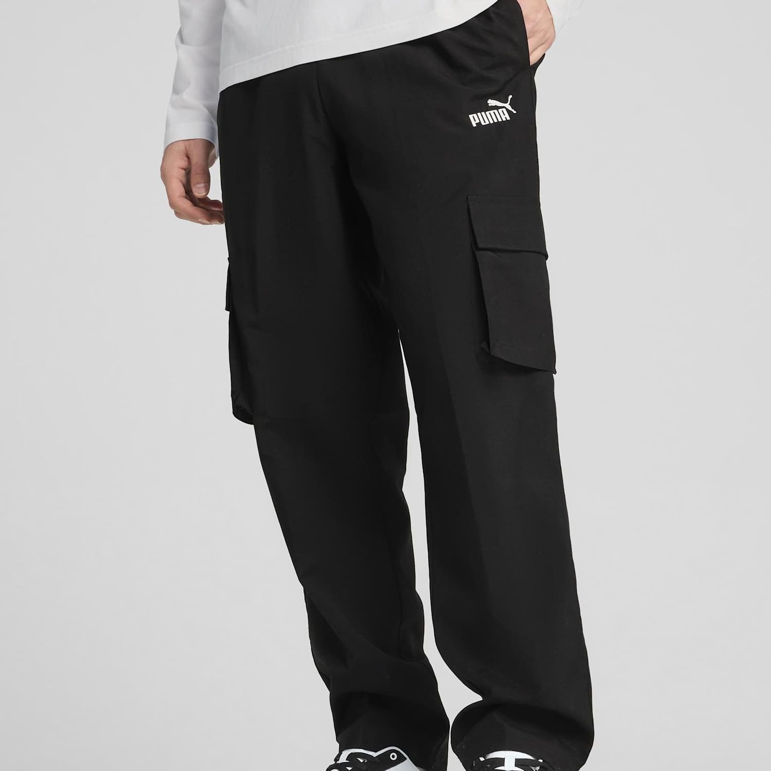 Puma Men's Essentials No.1 Logo Woven Cargo Joggers - S - Black