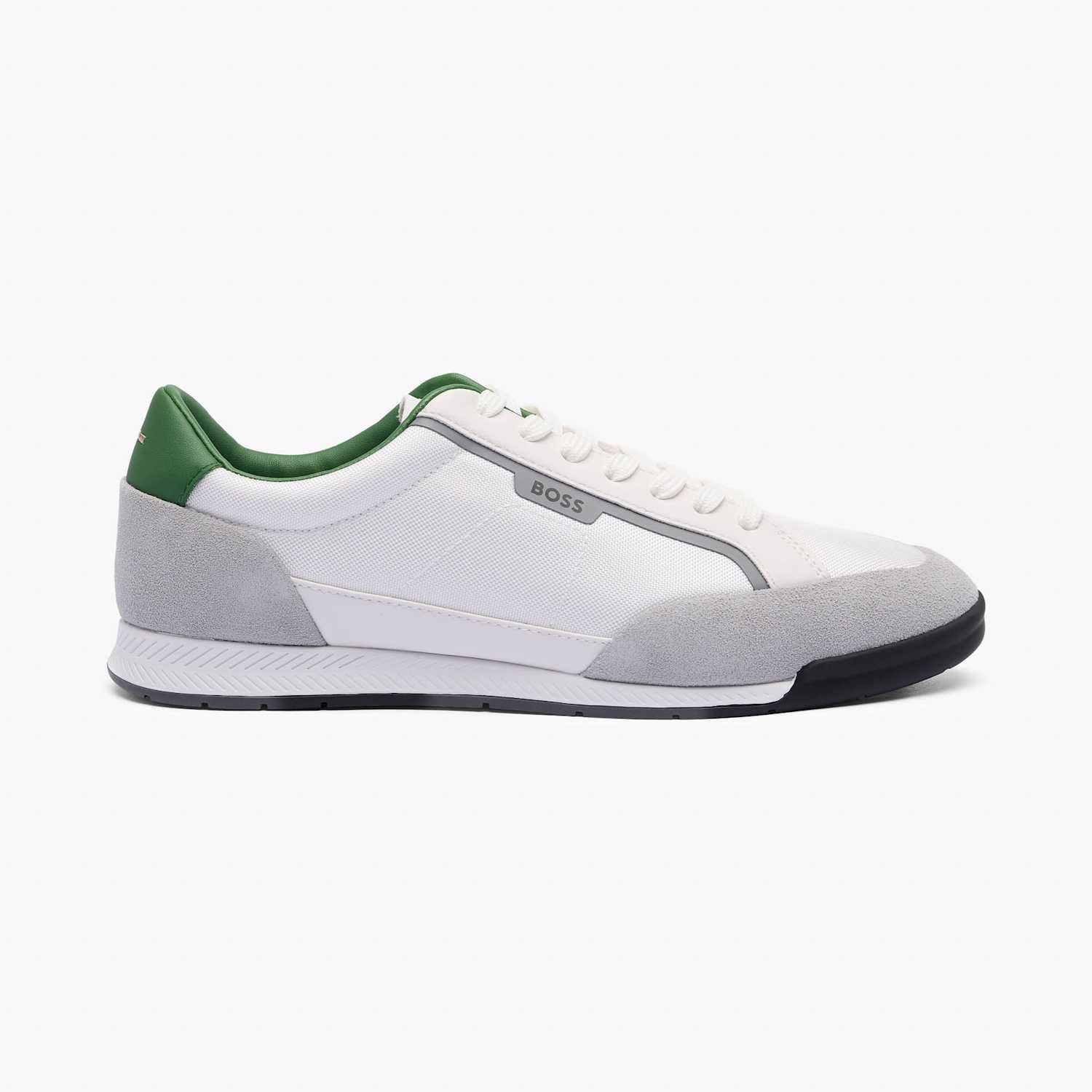 Boss Men's Leather Trainers - 8 - White Mix - Available at M&S