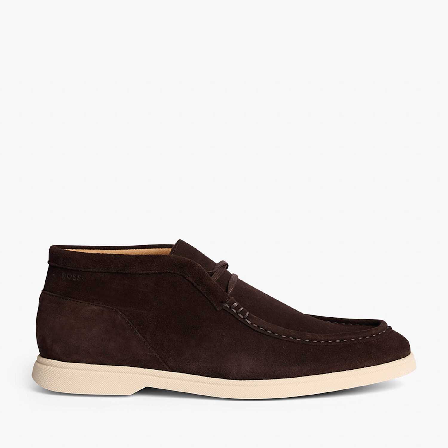 Boss Men's Suede Lace Up Desert Boots - 10 - Dark Brown - Available at M&S