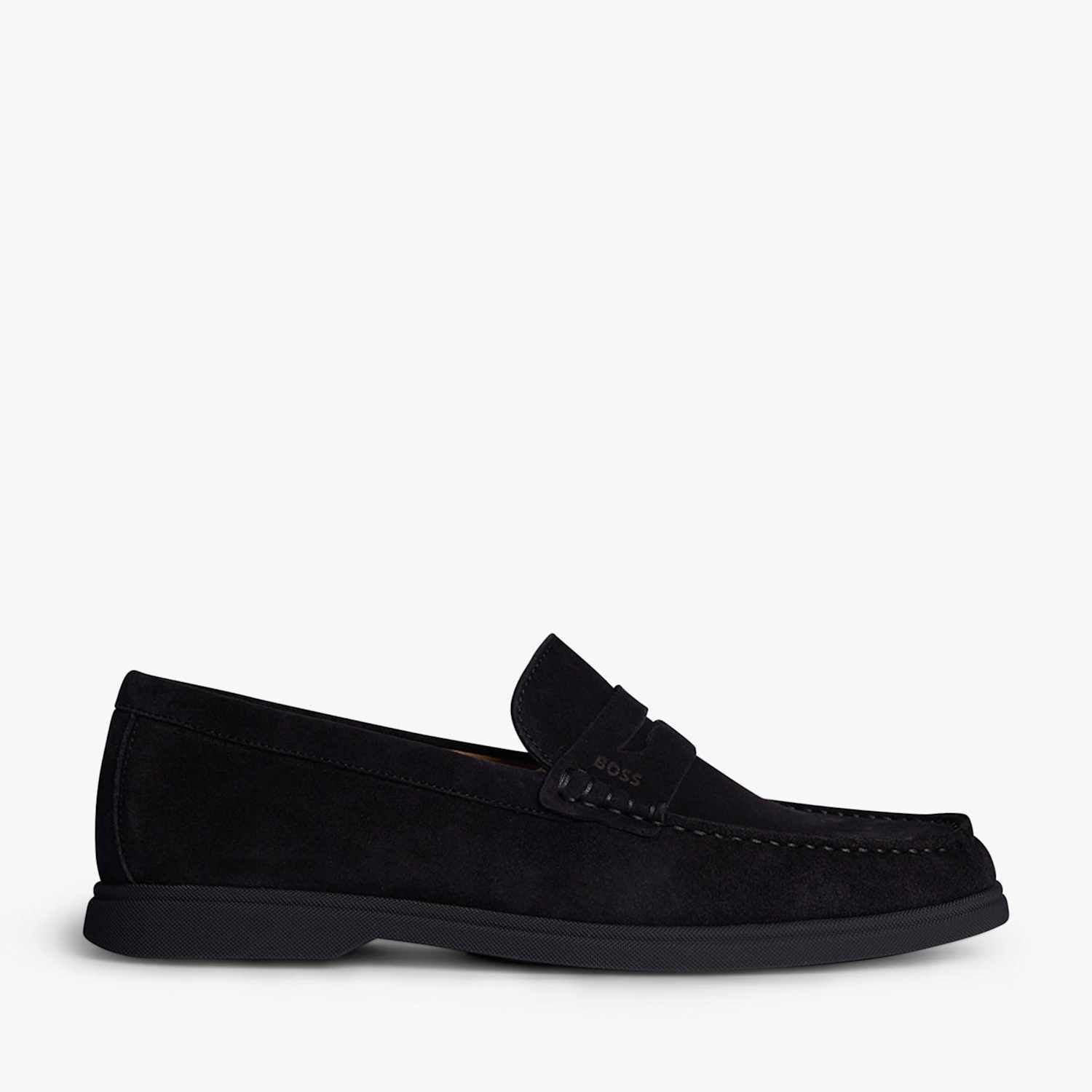 Boss Men's Suede Slip On Loafers - 7 - Dark Blue - Available at M&S