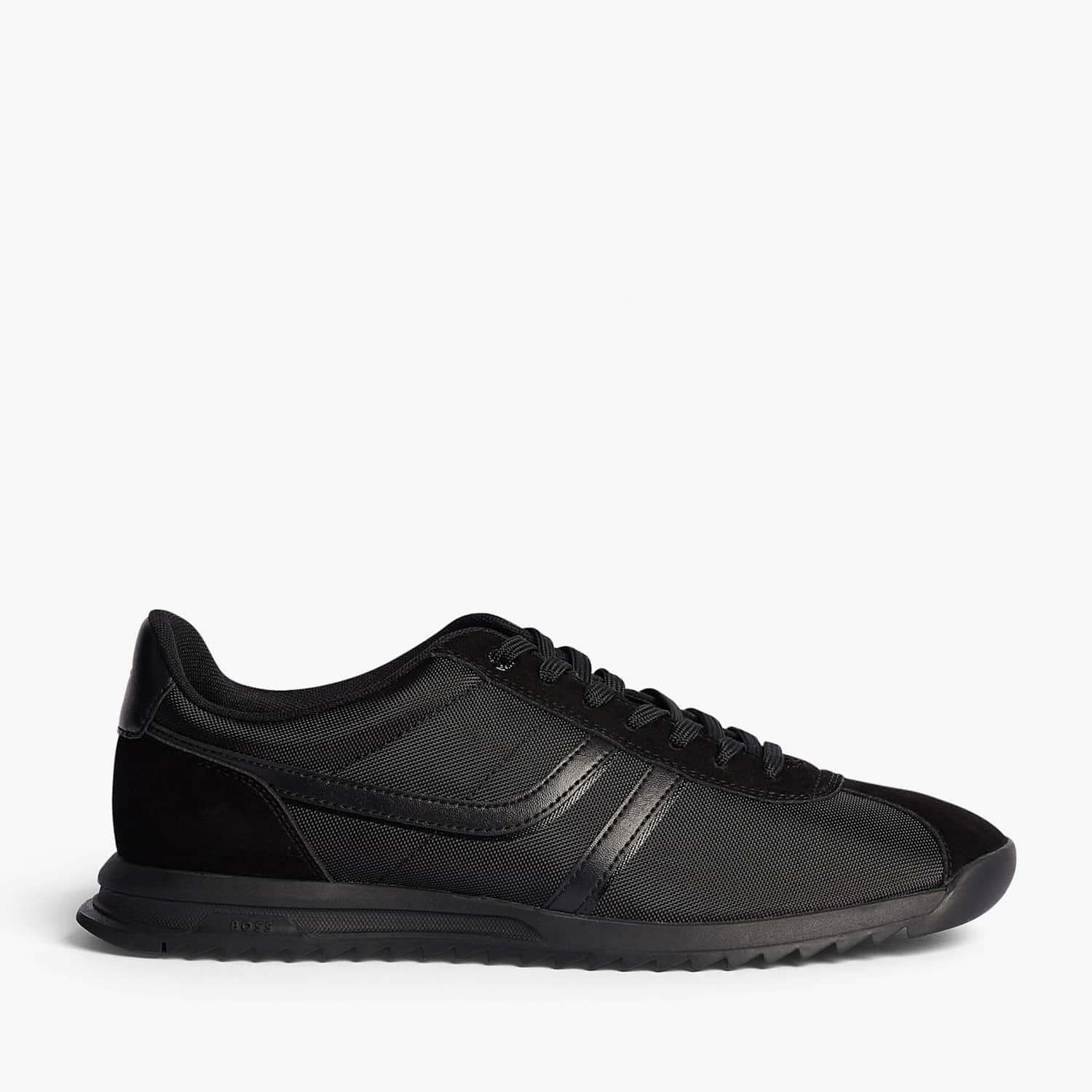 Boss Men's Zayn Tenn Lace-Up Trainers - 8 - Black - Available at M&S