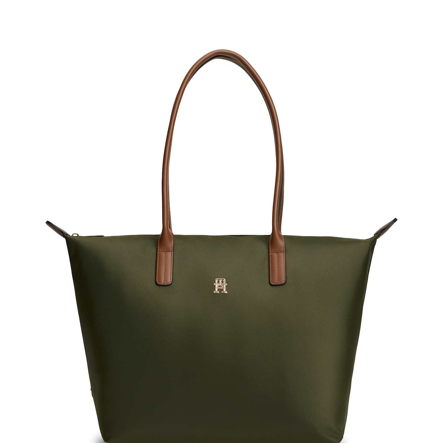 Tommy Hilfiger Women's Popette Nylon TH Monogram Tote Bag - Olive - Available at M&S