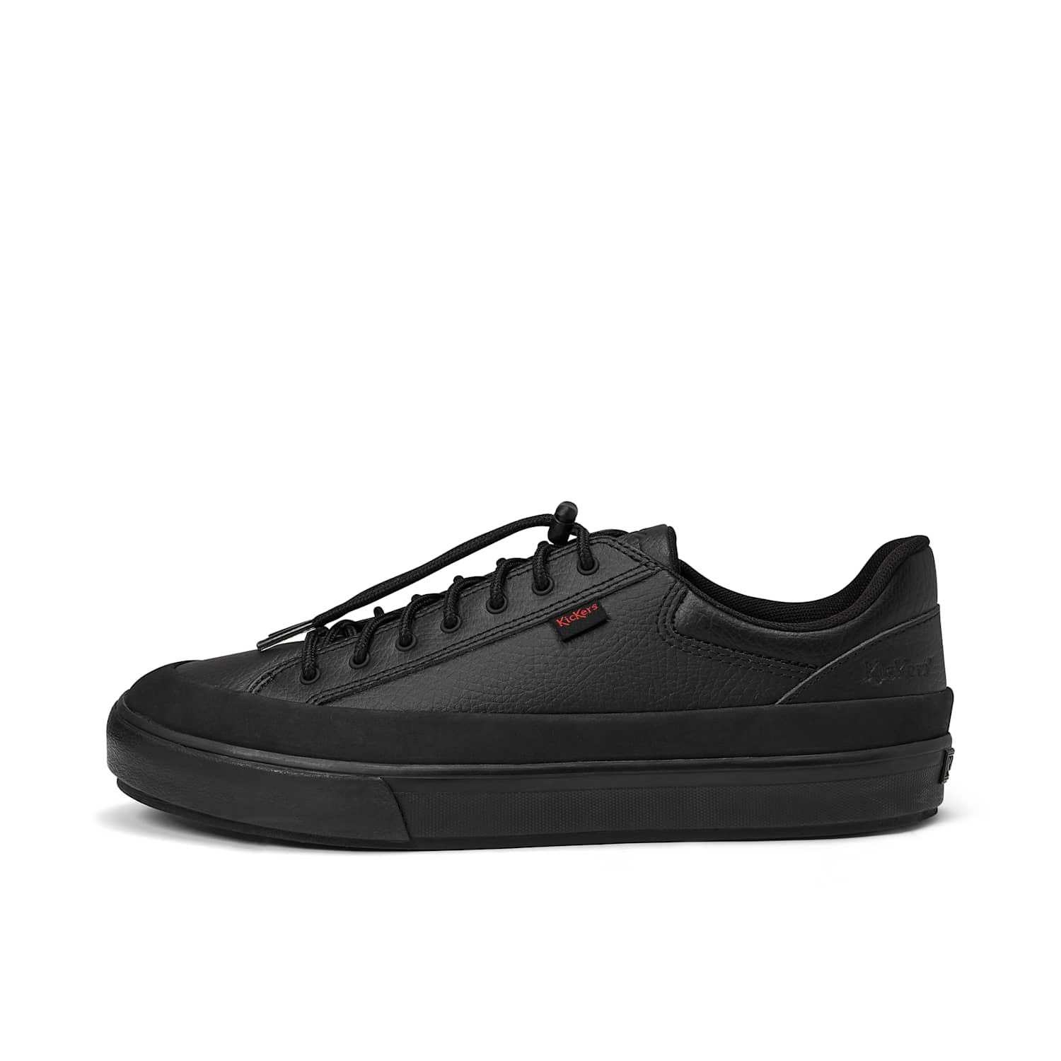 Kickers Boys Leather Toggle Lace School Trainers (6 Small-12 Small) - 10 - Black - Available at M&S