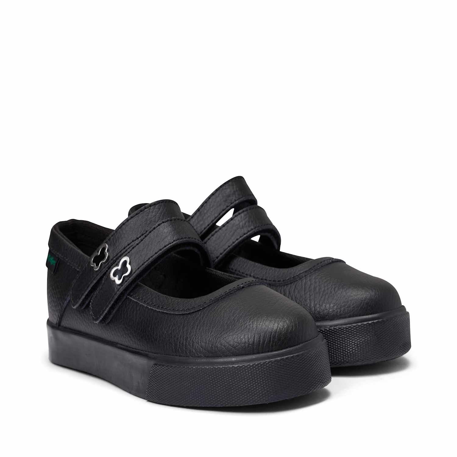 Kickers Girls Leather Mary Jane School Shoes (7 Small-12 Small) - 8 - Black - Available at M&S