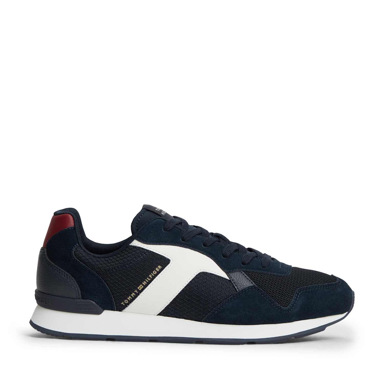 Tommy Hilfiger Men's Core Mix Runner Trainers - 9 - Navy Mix - Available at M&S
