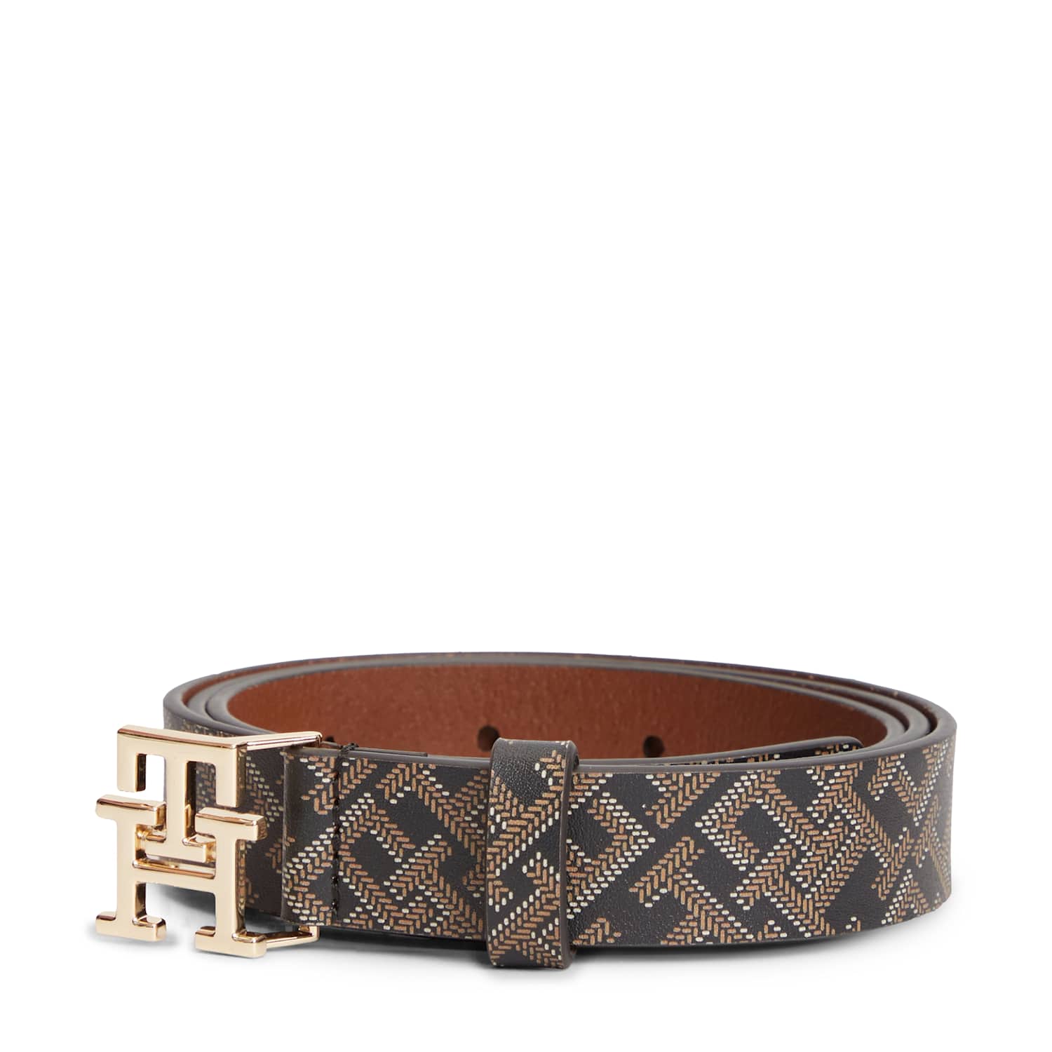 Tommy Hilfiger Women's Leather Logo Jeans Belt - Medium - Black - Available at M&S