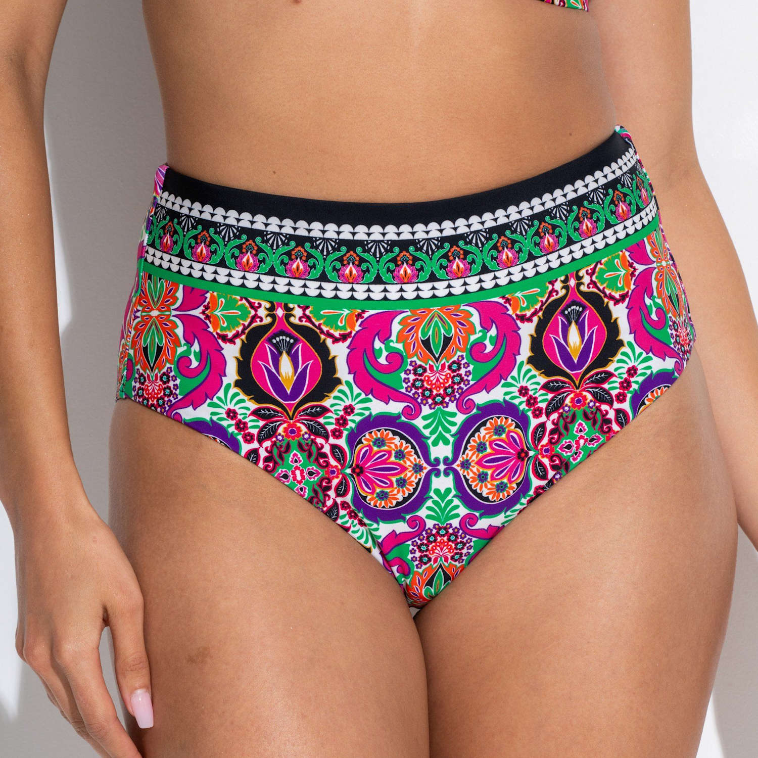 Pour Moi Women's Maldives High Waisted Bikini Bottoms - 10 - Multi - Available at M&S
